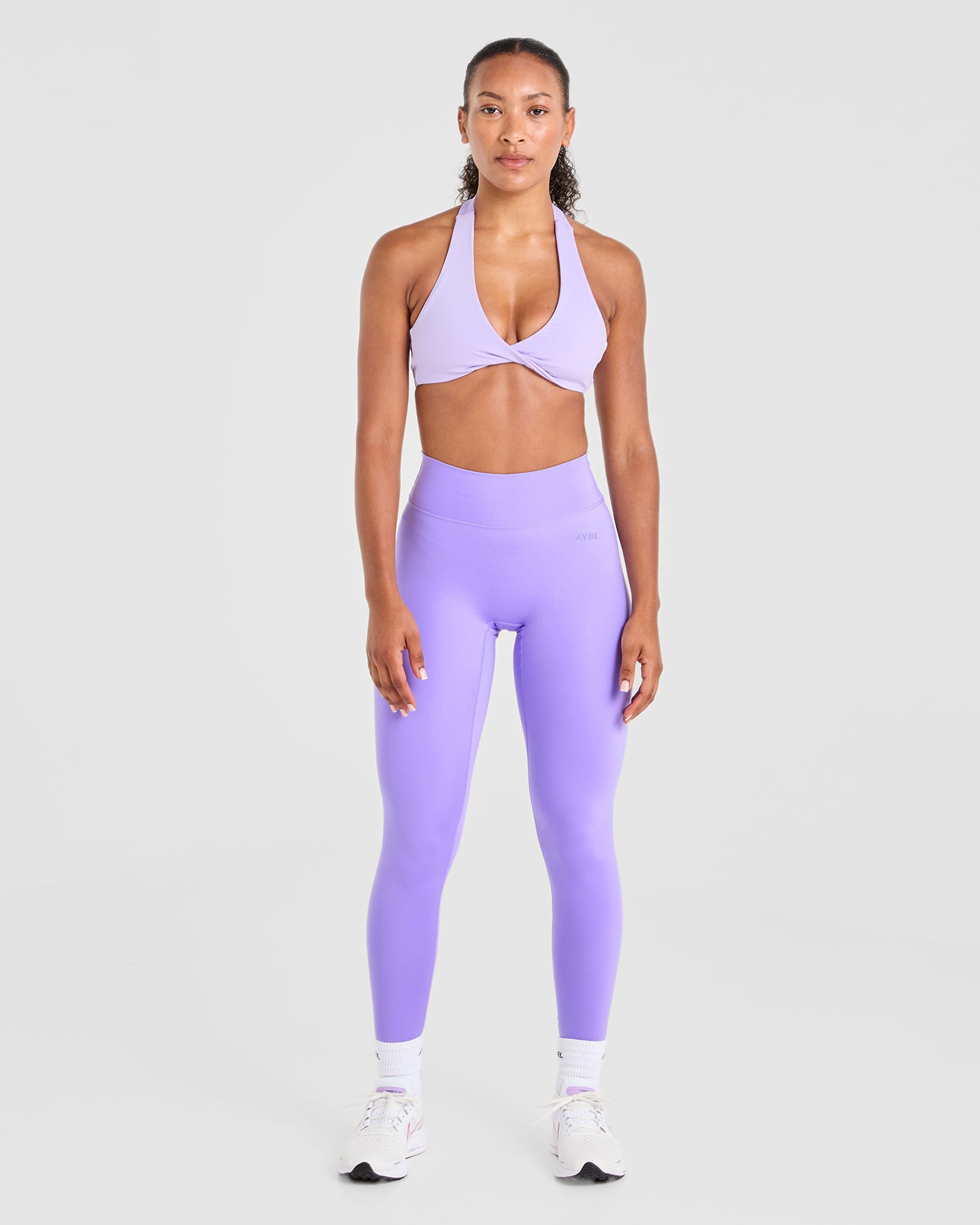 Essential Halterneck Sports Bra - Pastel Lila