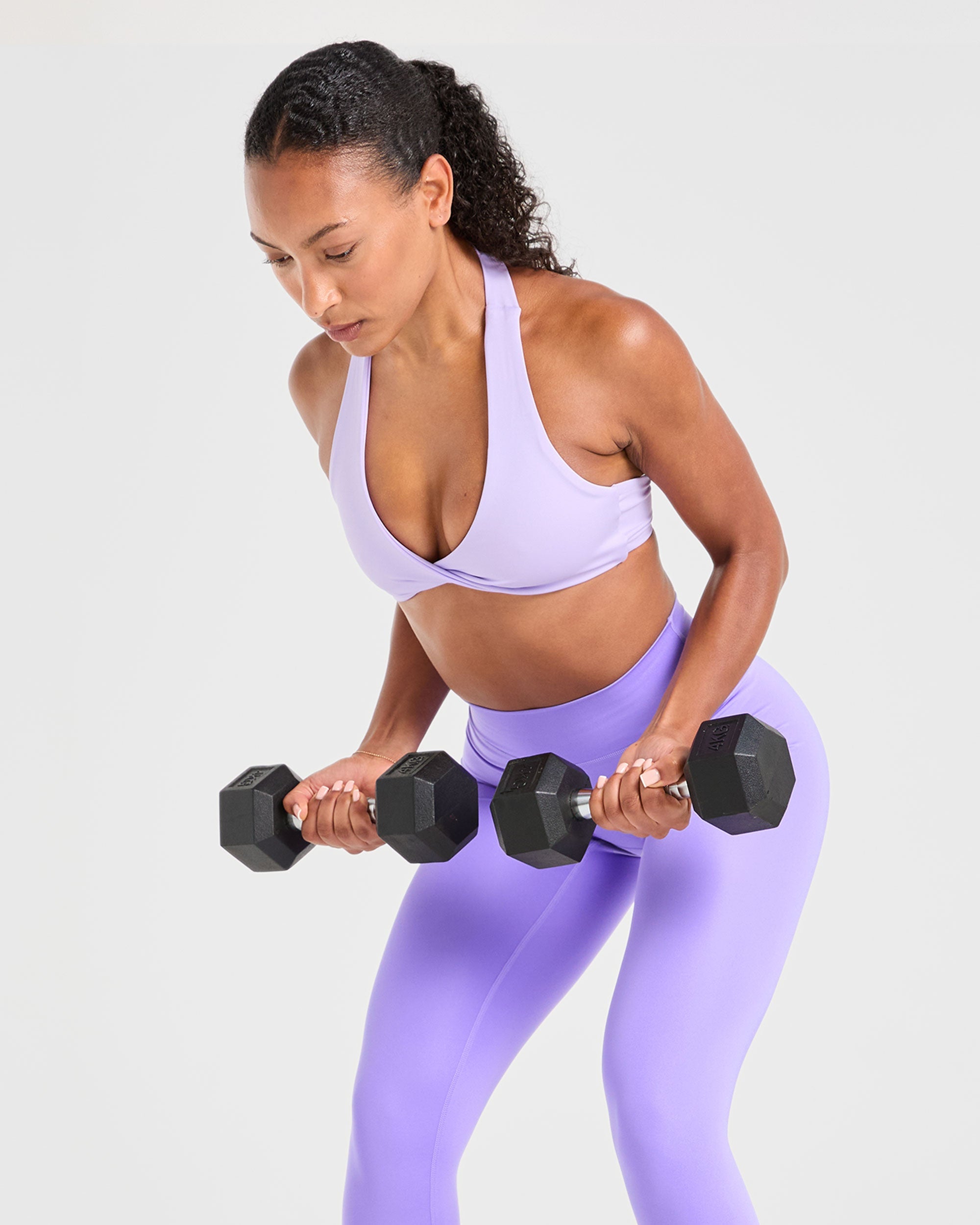 Essential Halterneck Sports Bra - Pastel Lila