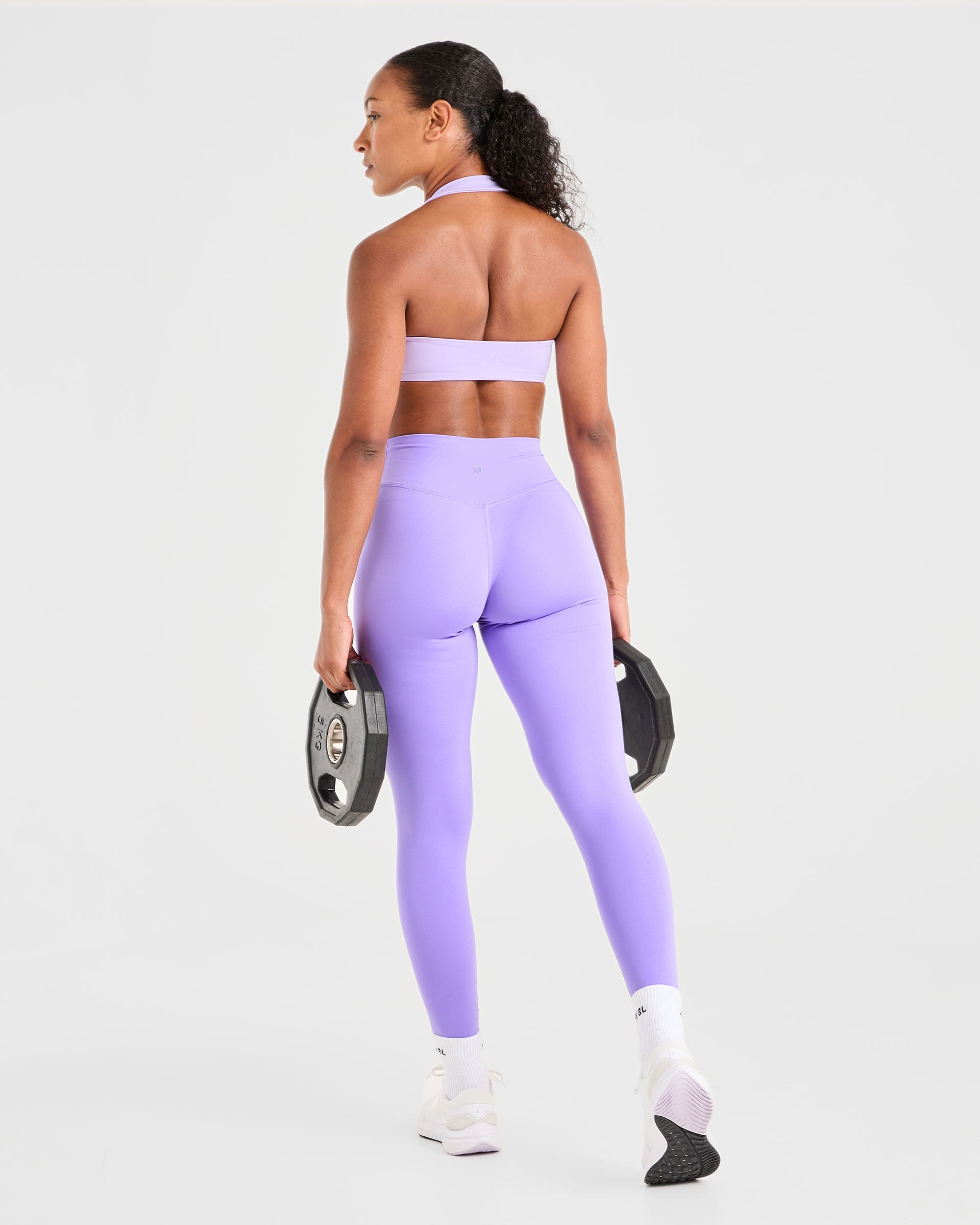 Essential Halterneck Sports Bra - Pastel Lila