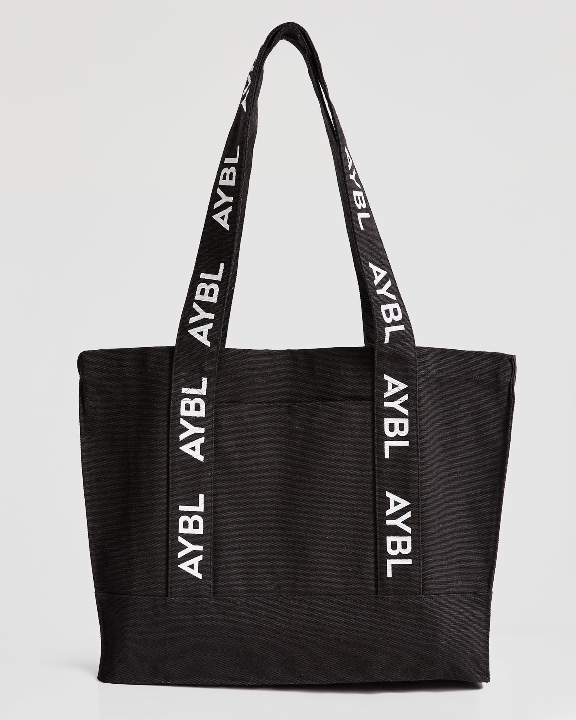 Branded Strap Tote Bag - Schwarz