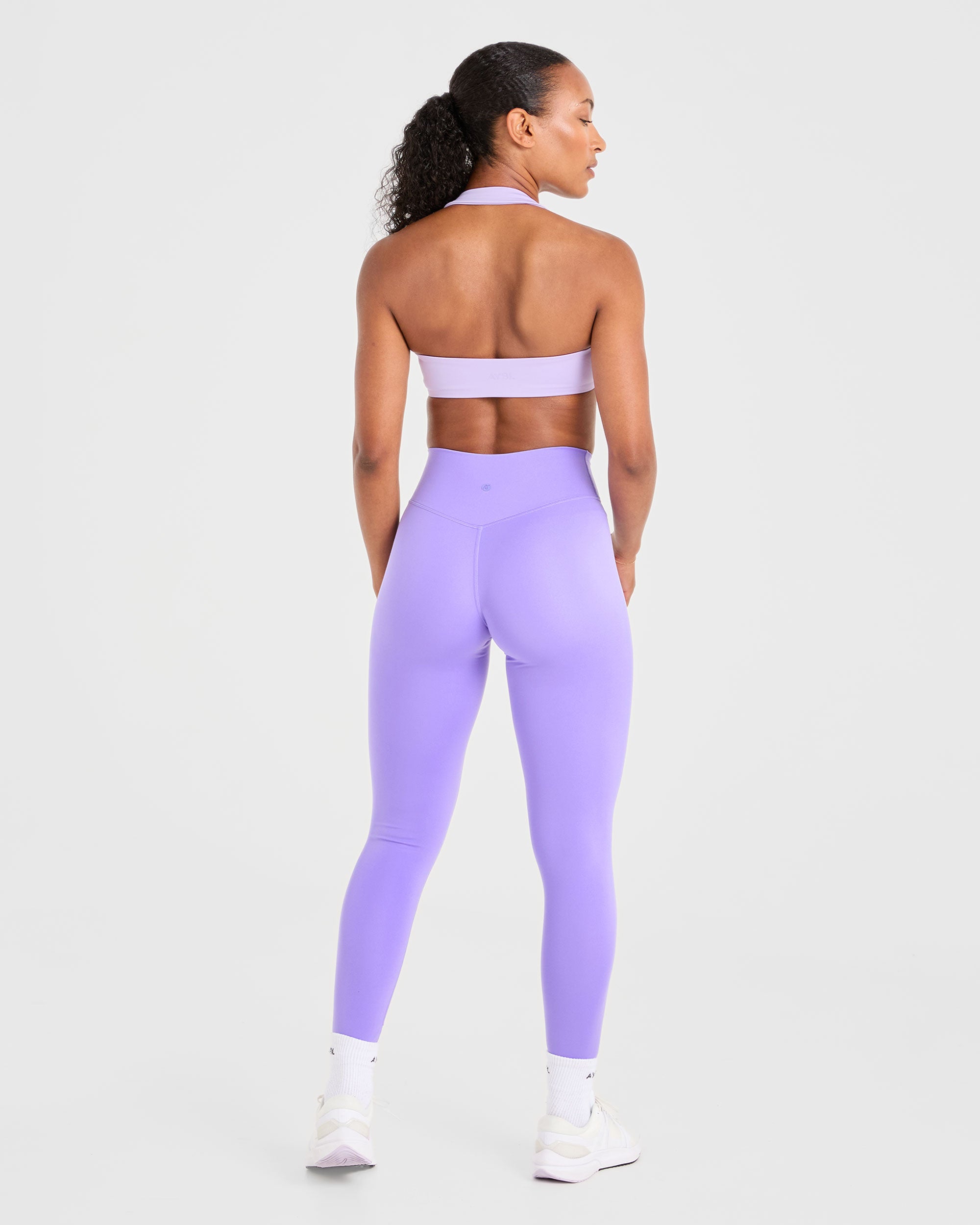 Essential Halterneck Sports Bra - Pastel Lila