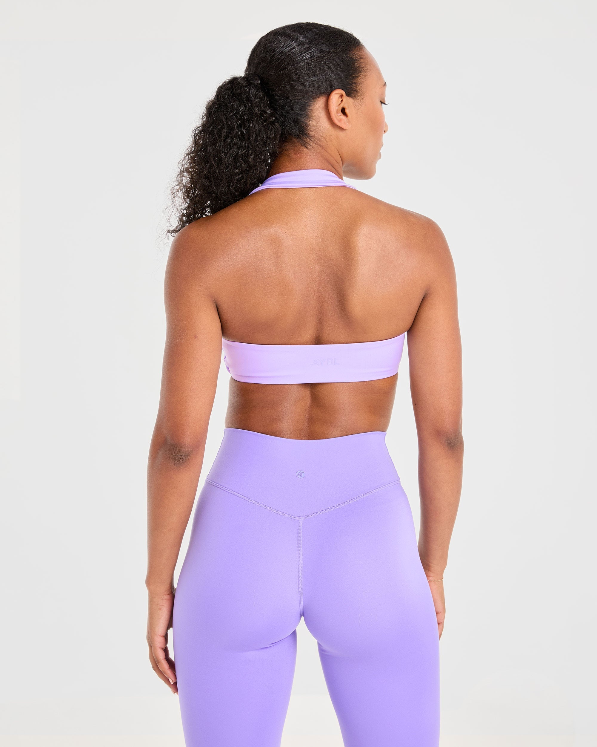 Essential Halterneck Sports Bra - Pastel Lila