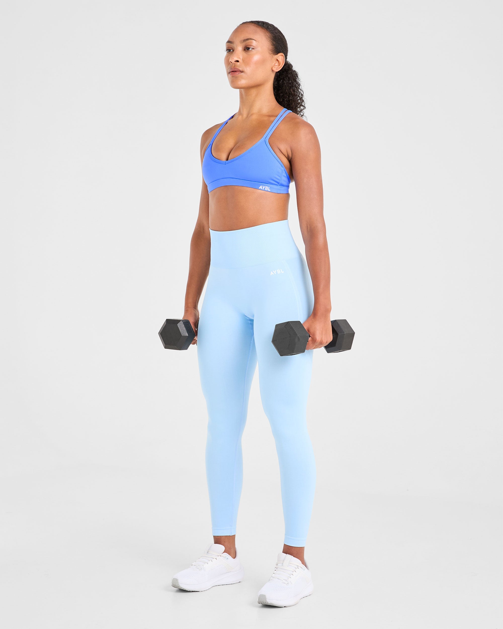 Essential Strappy Sports Bra - Summer Blau