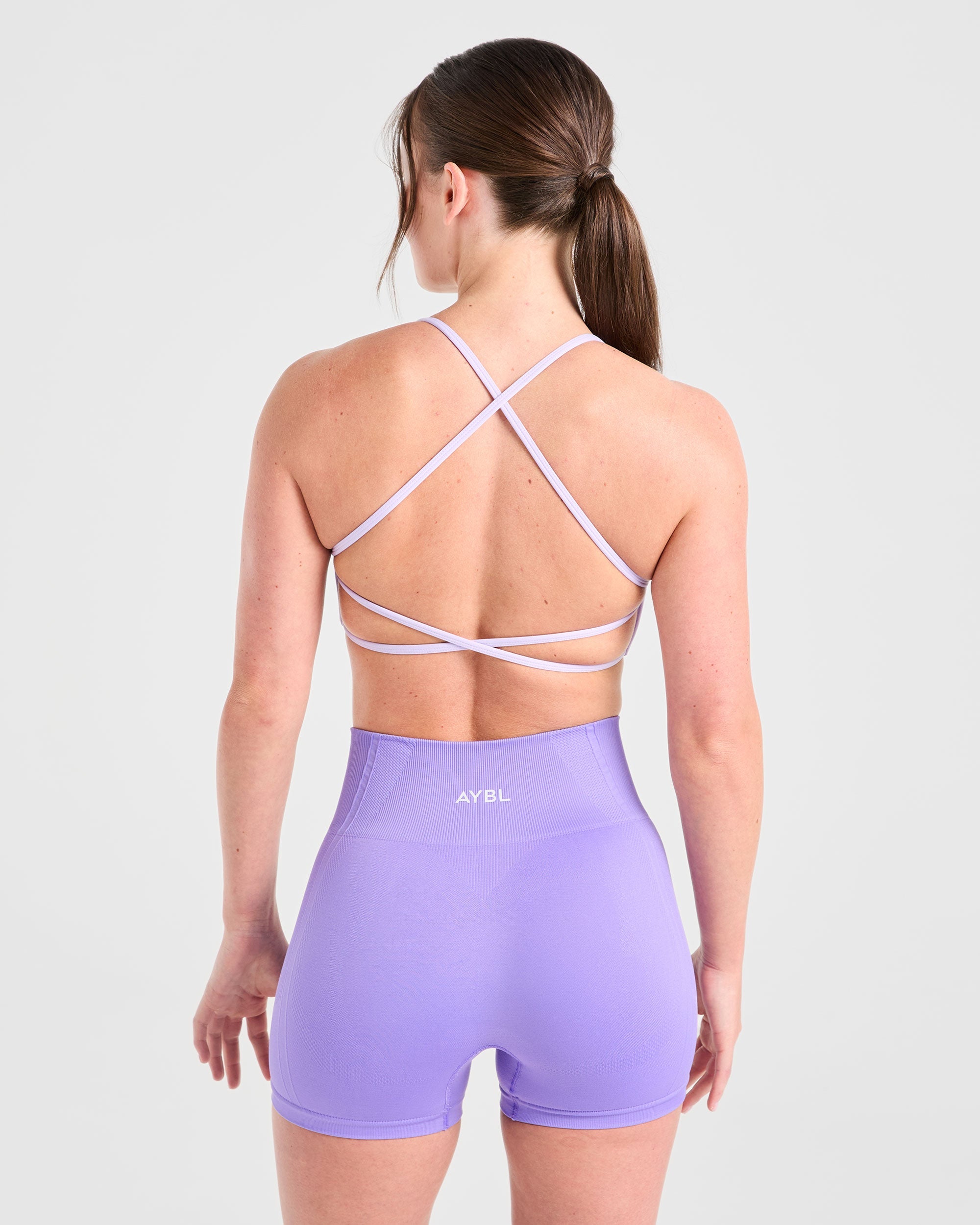 Essential Crossback Sports Bra - Pastel Lila