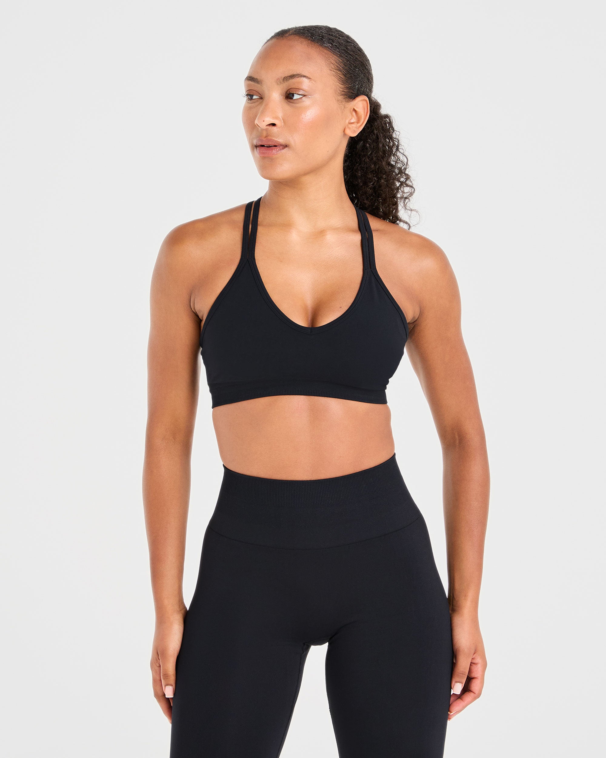 Power Seamless Sports Bra - Schwarz