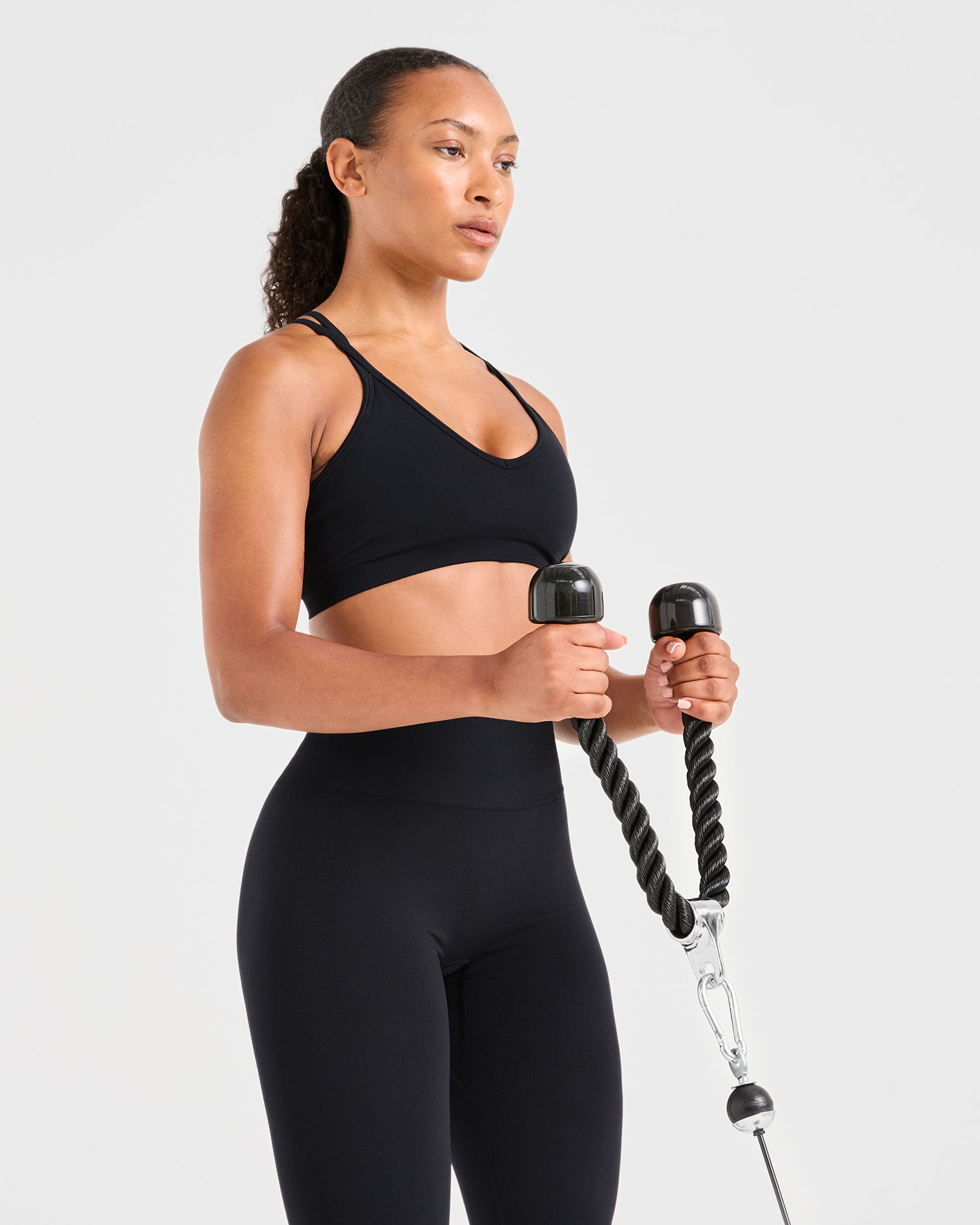 Power Seamless Sports Bra - Schwarz