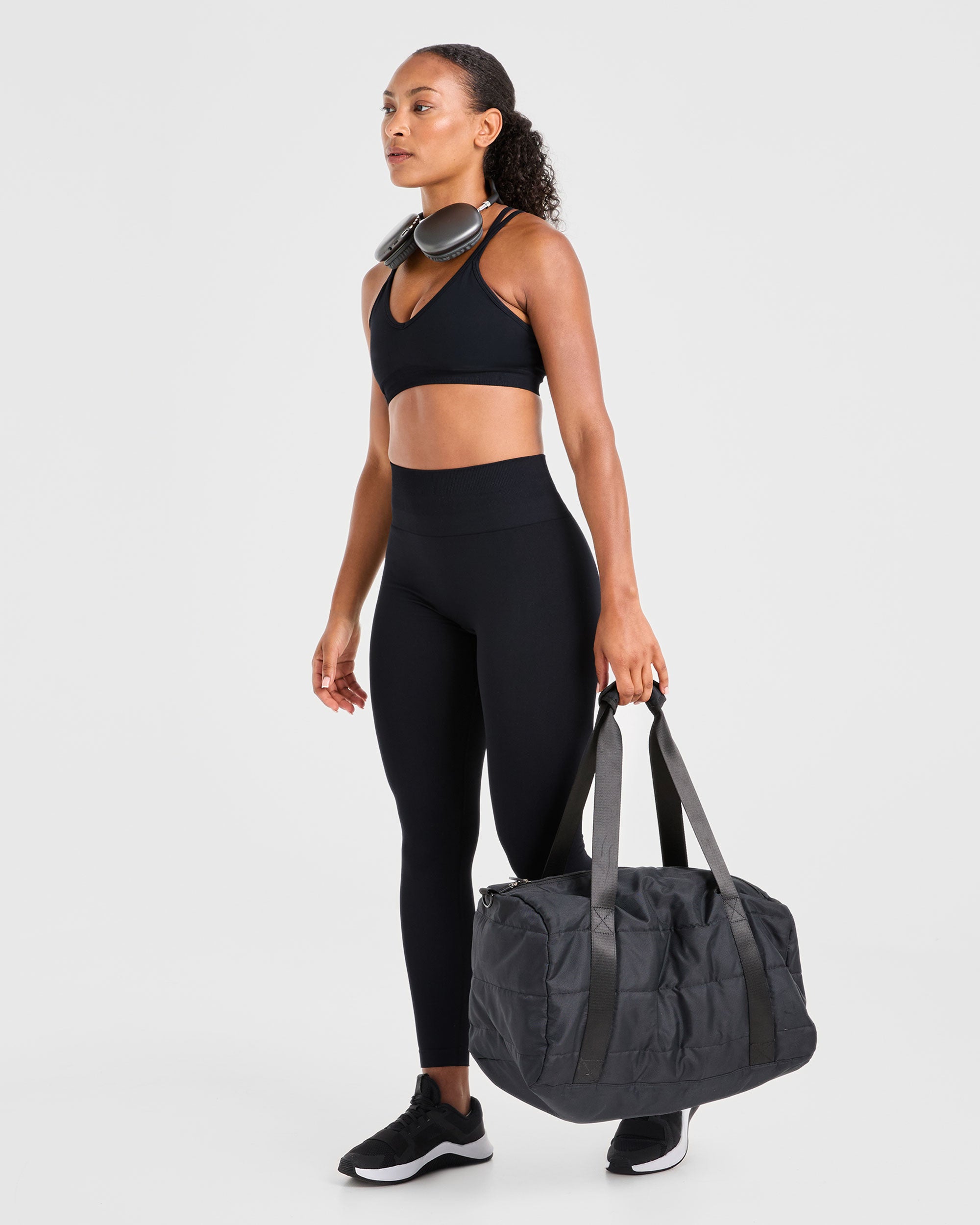 Power Seamless Sports Bra - Schwarz