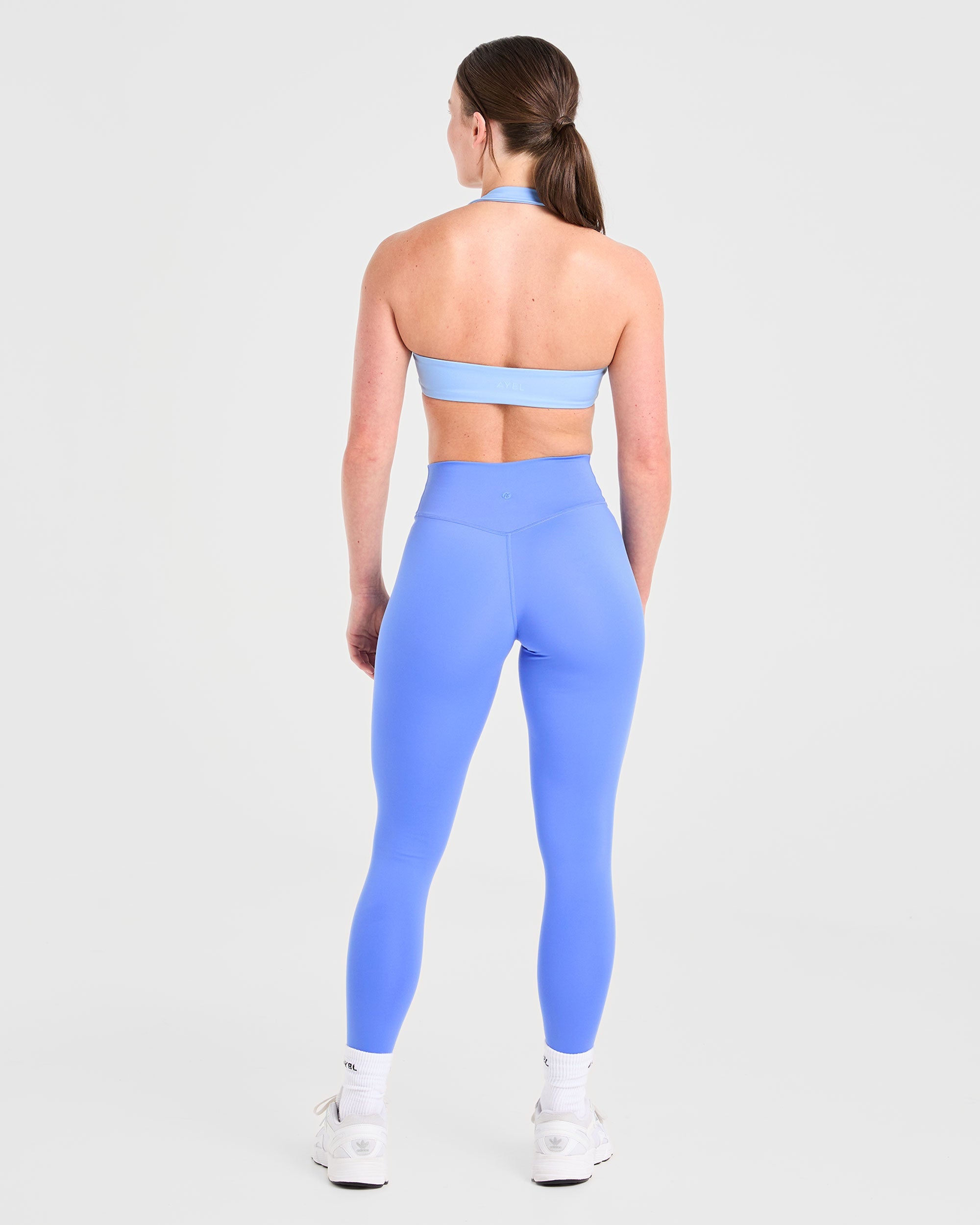 Essential Halterneck Sports Bra - Baby Blau