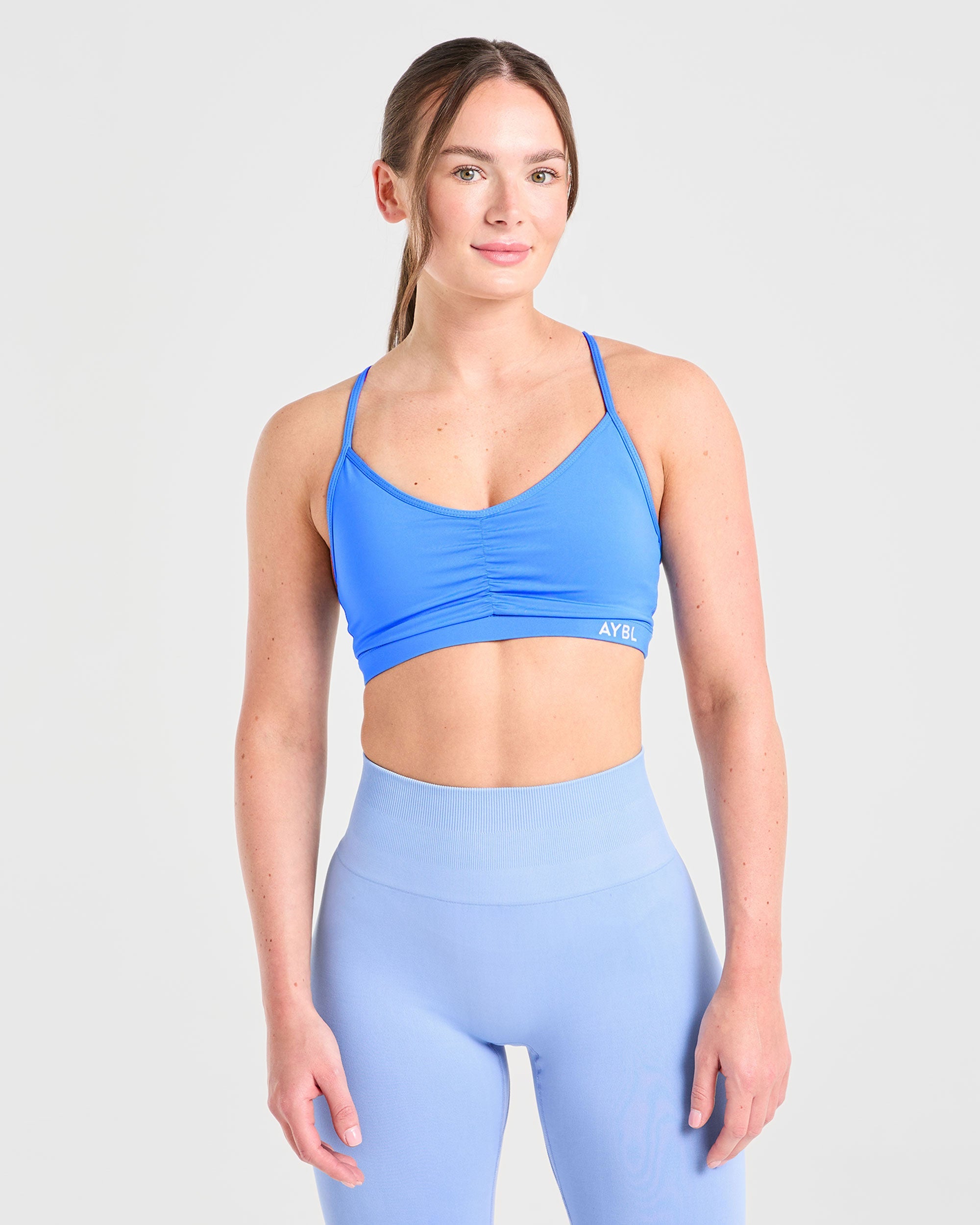 Essential Ruched Sports Bra - Summer Blau