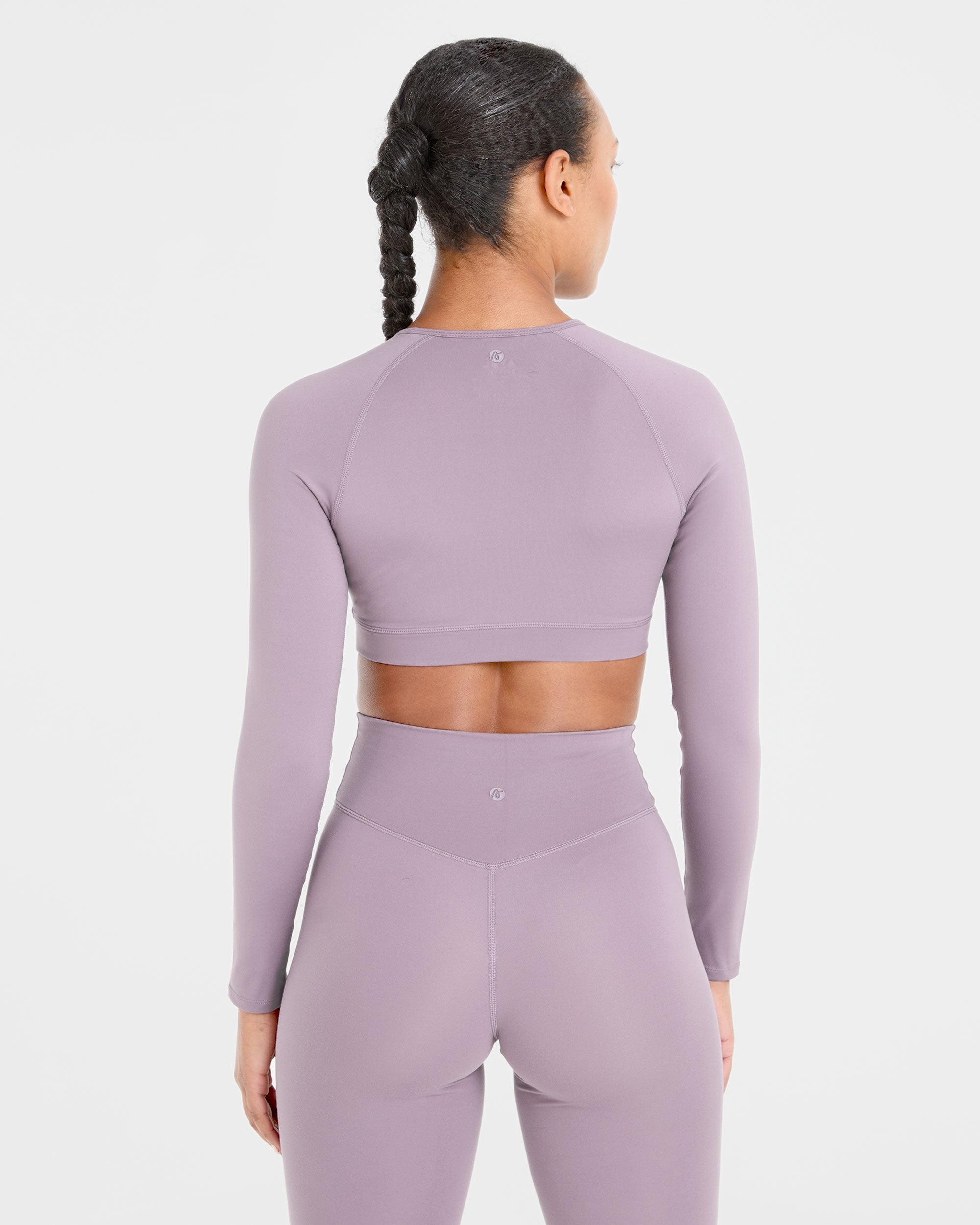 Staple Long Sleeve Crop Top - Mauve Violet