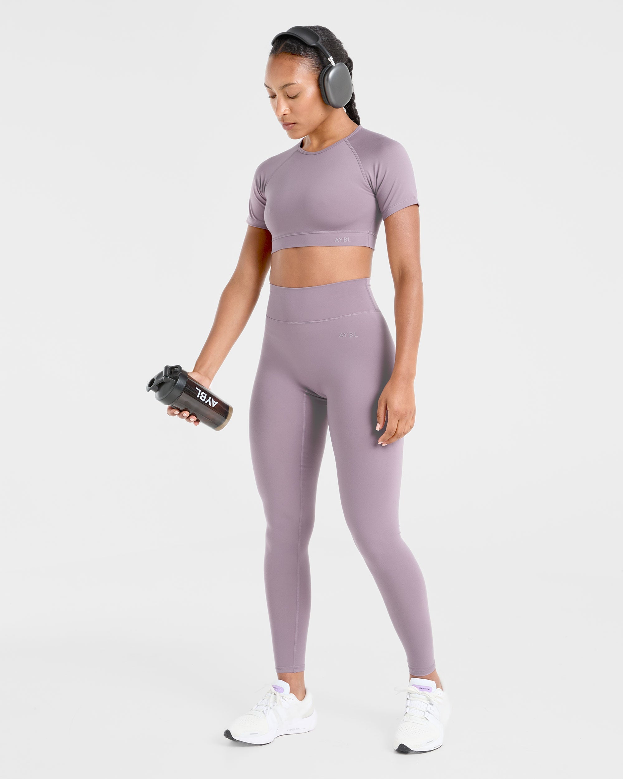 Staple Crop Top - Mauve Violet