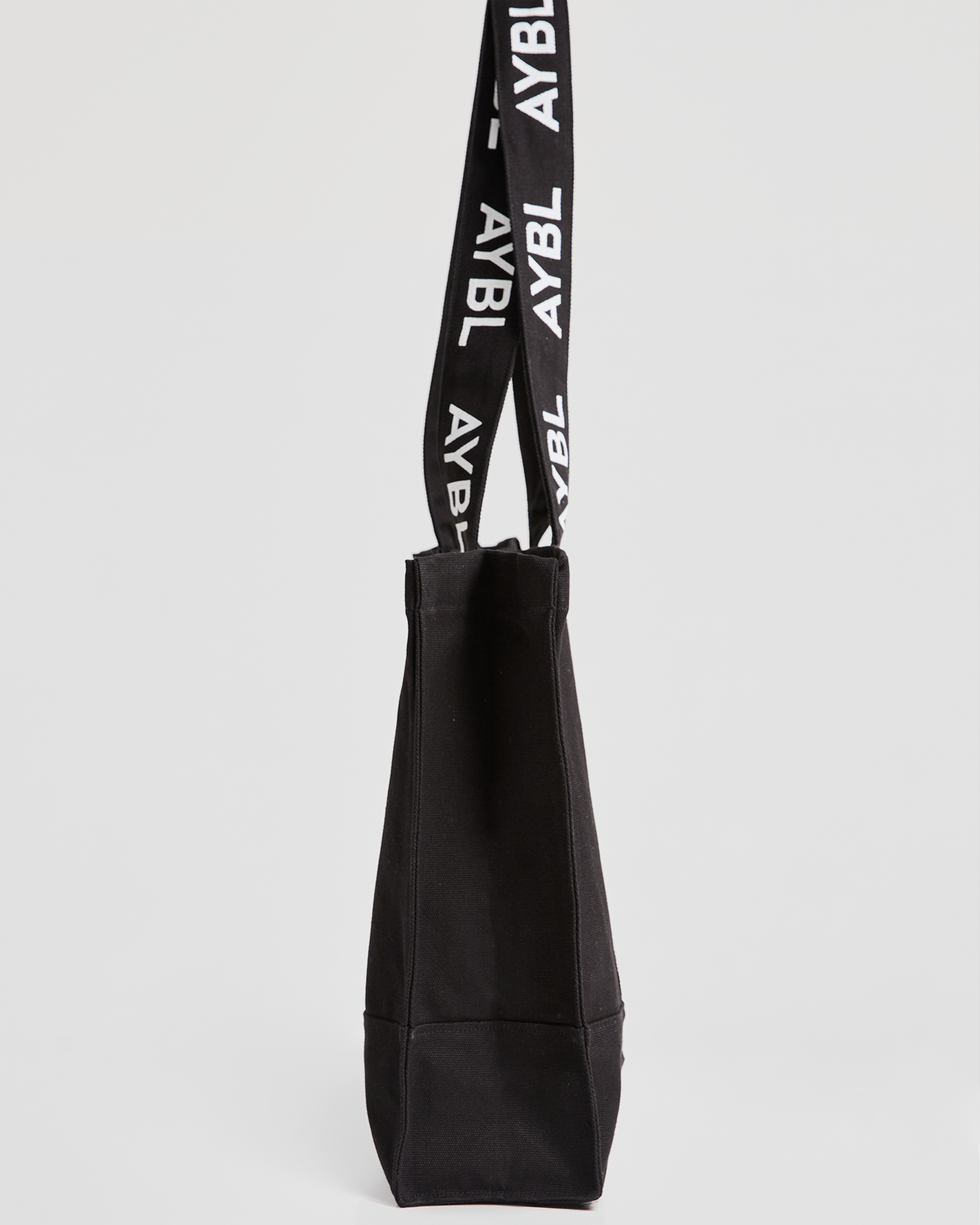 Branded Strap Tote Bag - Schwarz