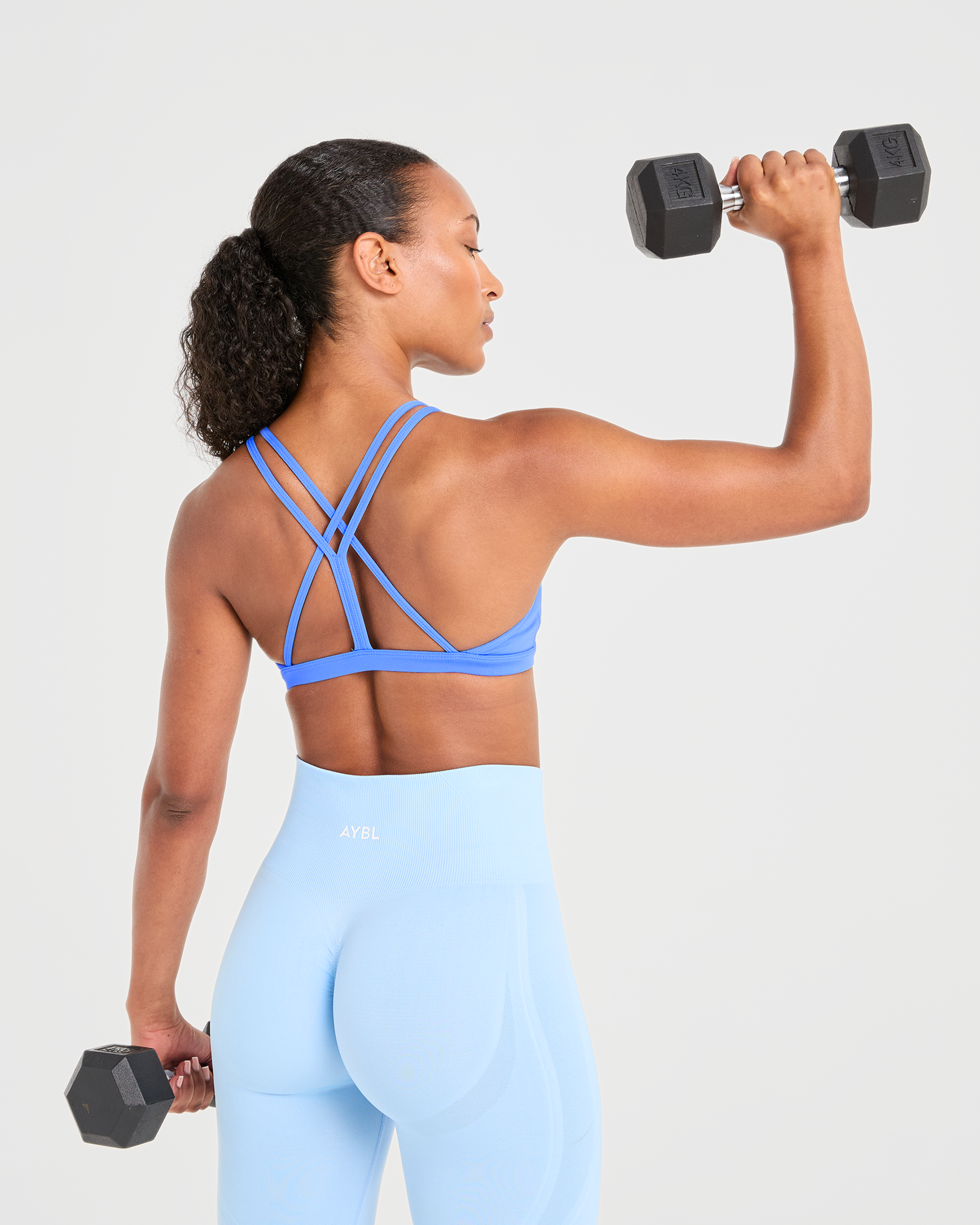 Essential Strappy Sports Bra - Summer Blau