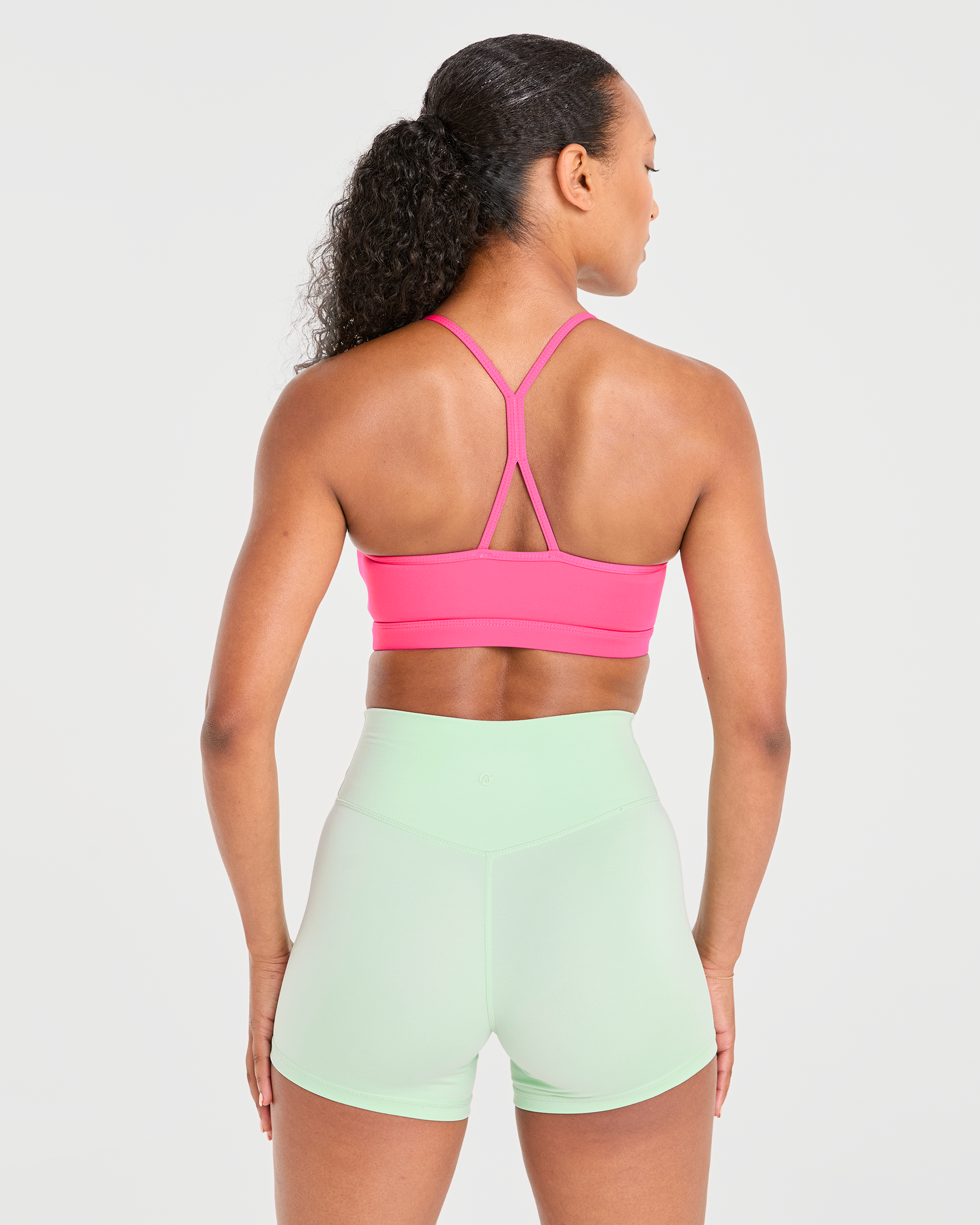 Essential Ruched Sports Bra - Hot Rosa