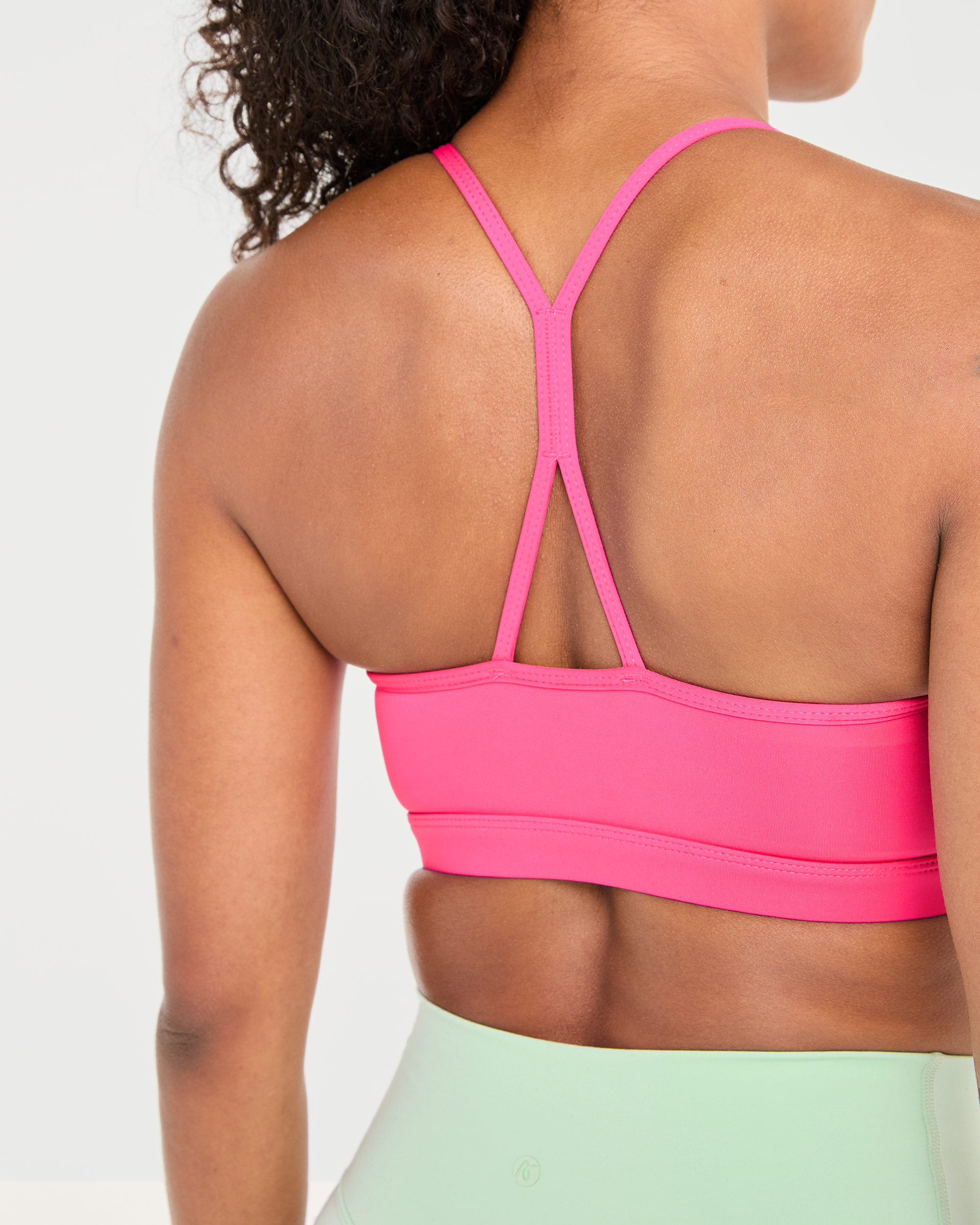 Essential Ruched Sports Bra - Hot Rosa