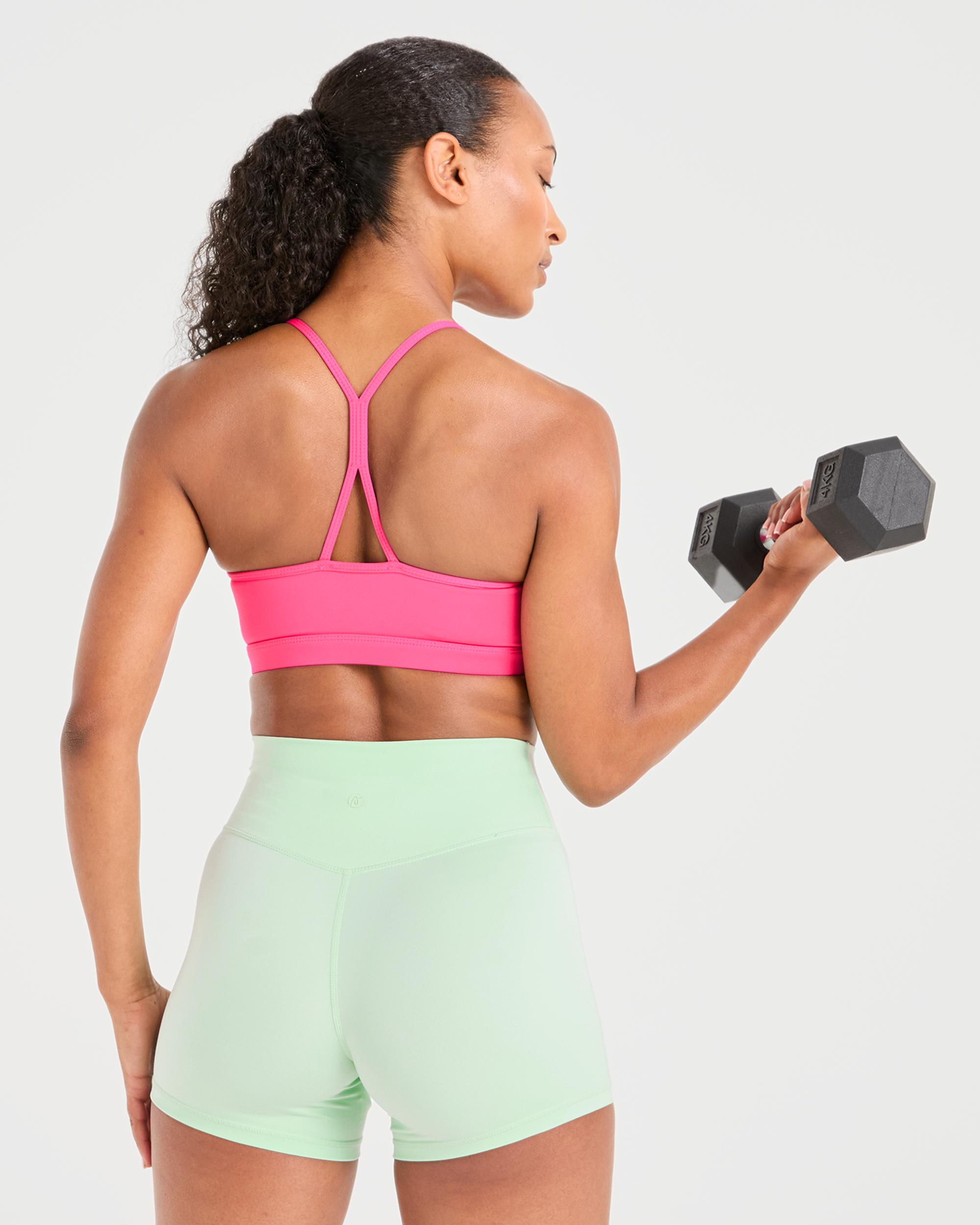 Essential Ruched Sports Bra - Hot Rosa