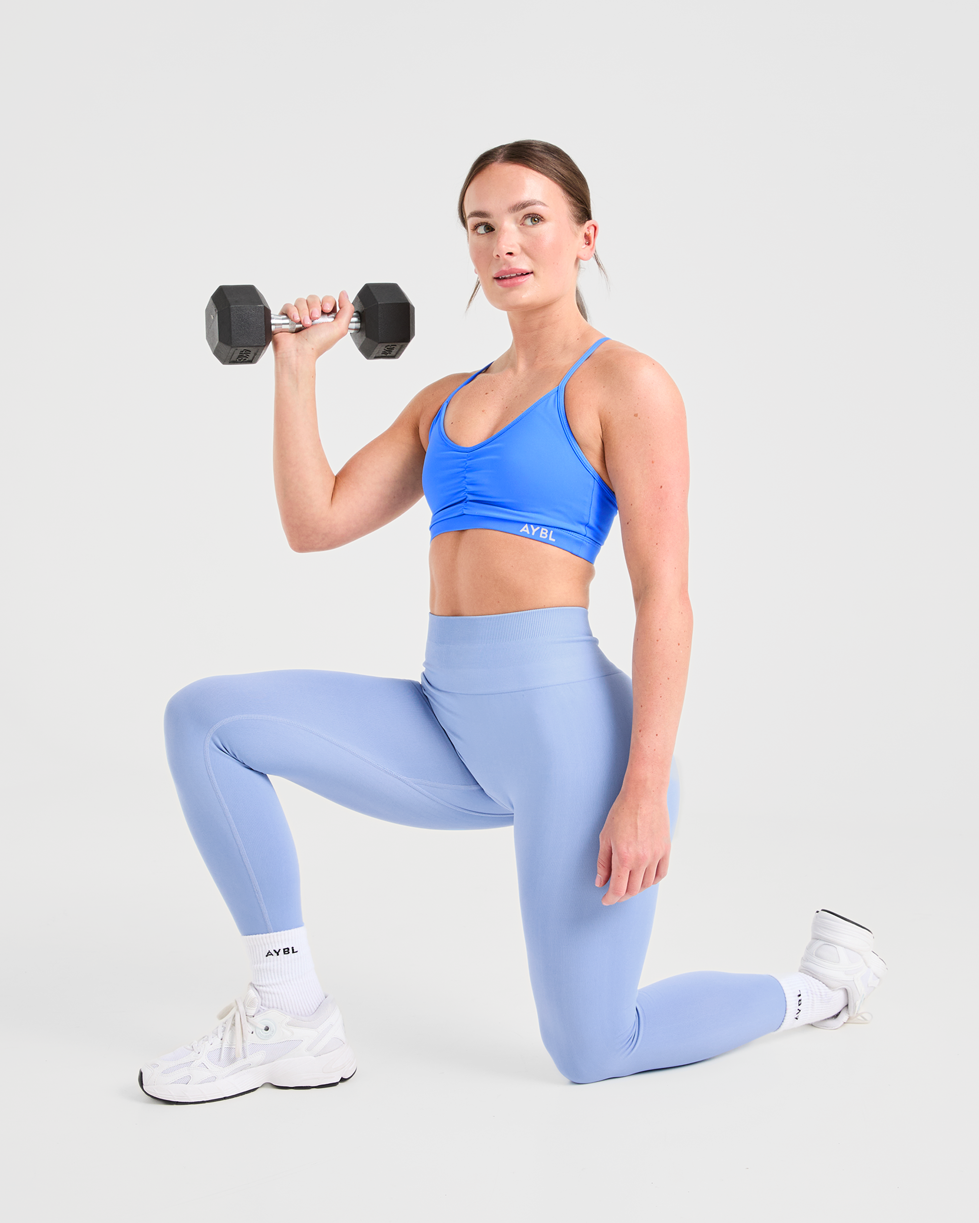 Essential Ruched Sports Bra - Summer Blau