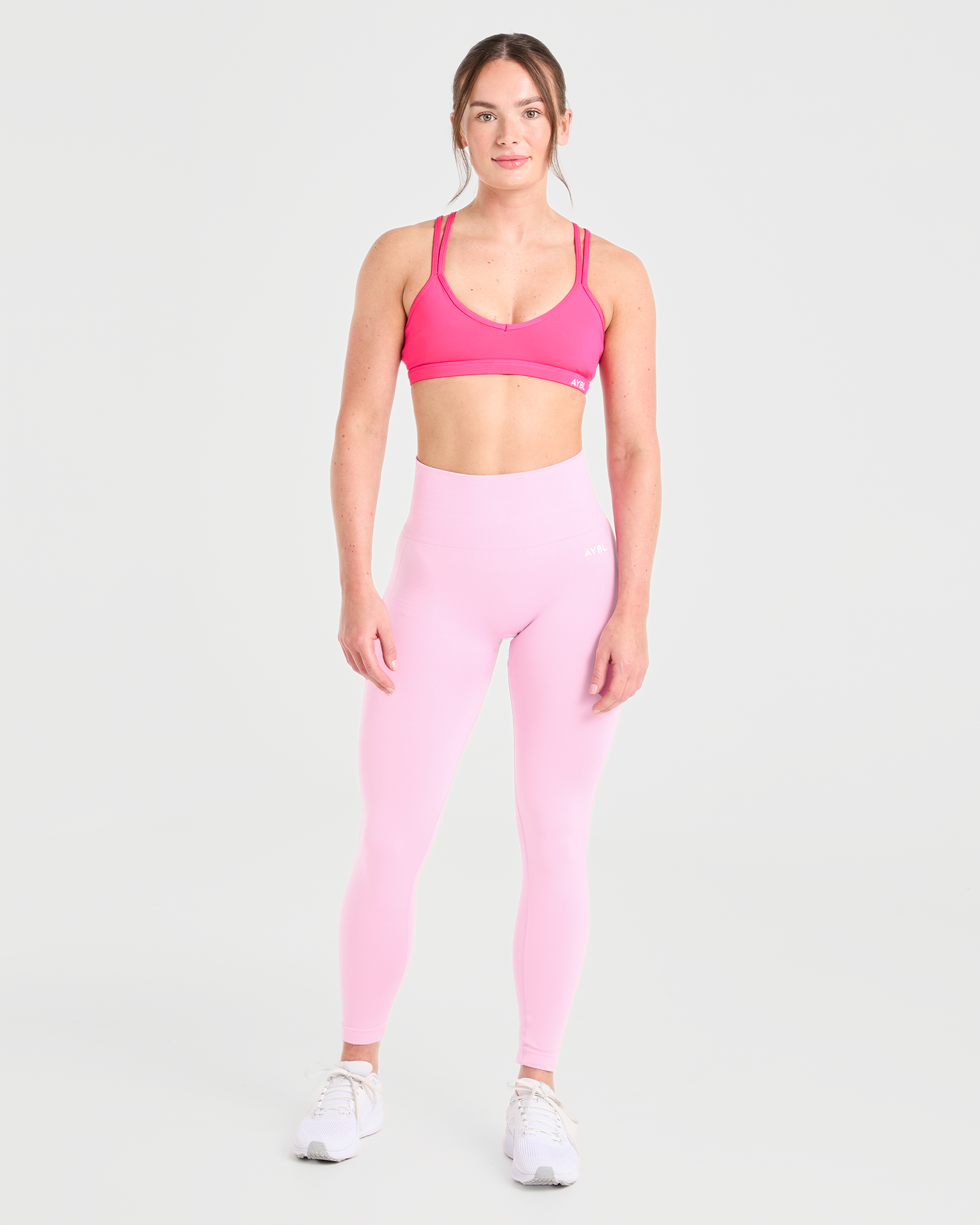 Essential Strappy Sports Bra - Hot Rosa