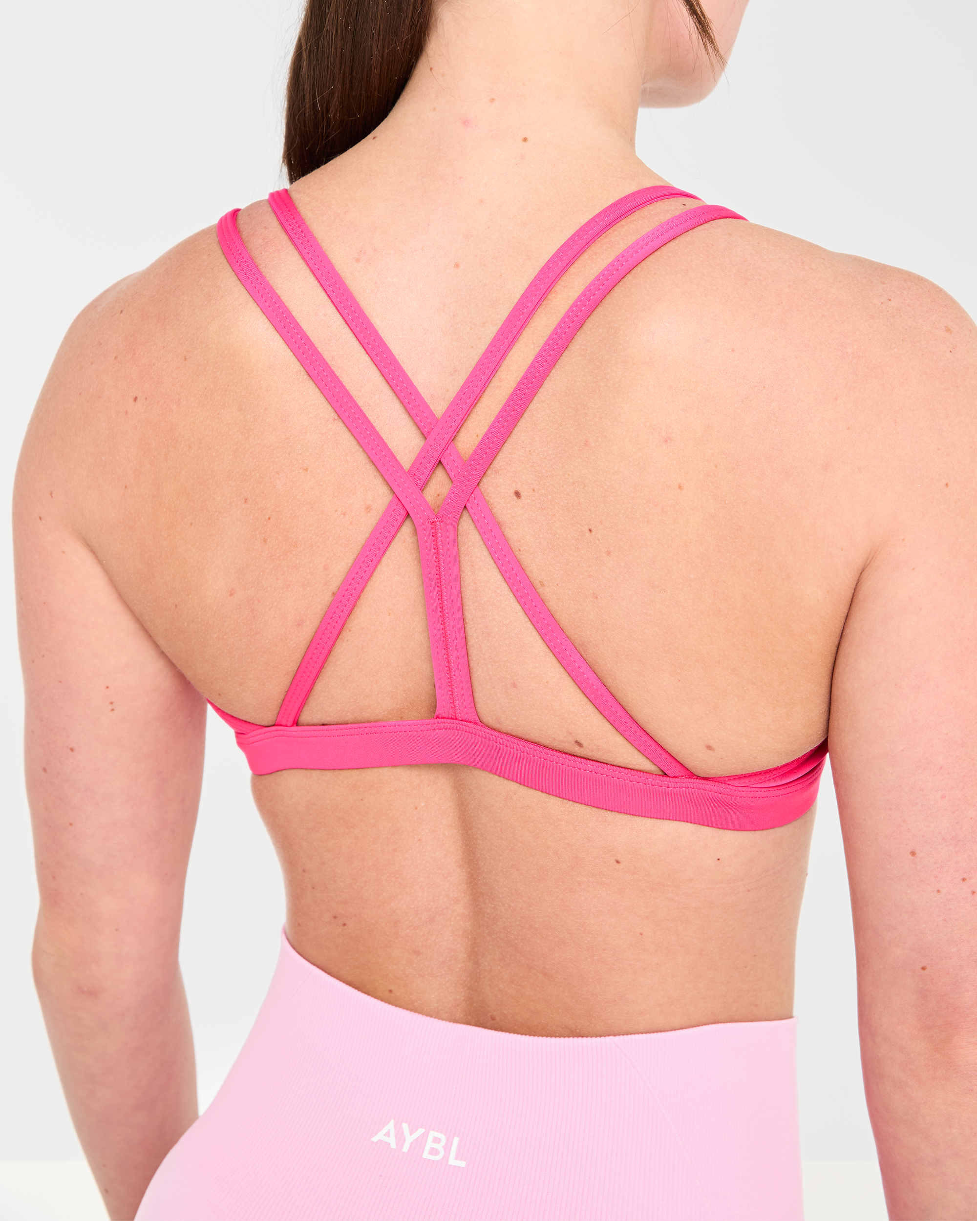 Essential Strappy Sports Bra - Hot Rosa