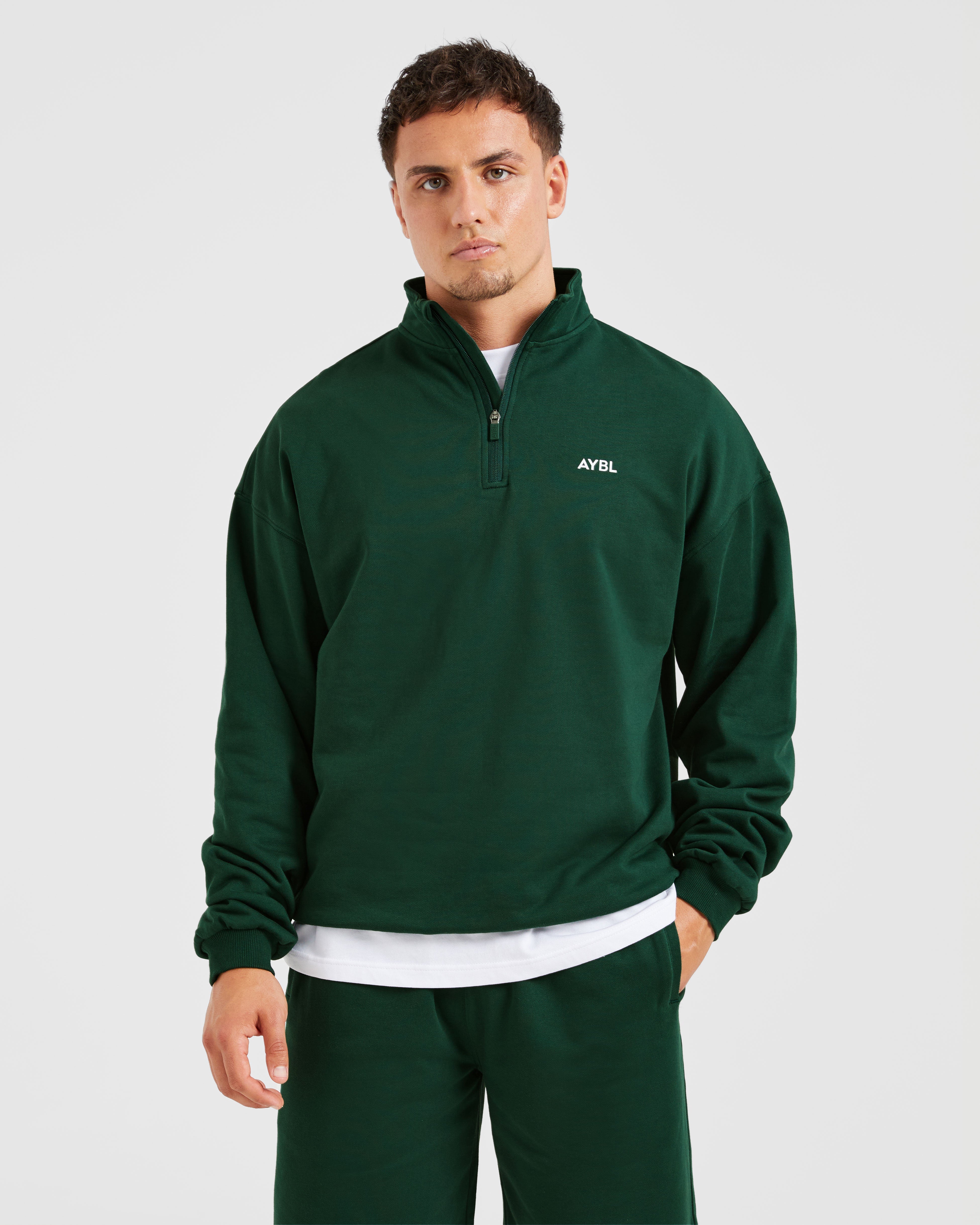 Rebound 1/4 Zip Pullover - Forest Grün