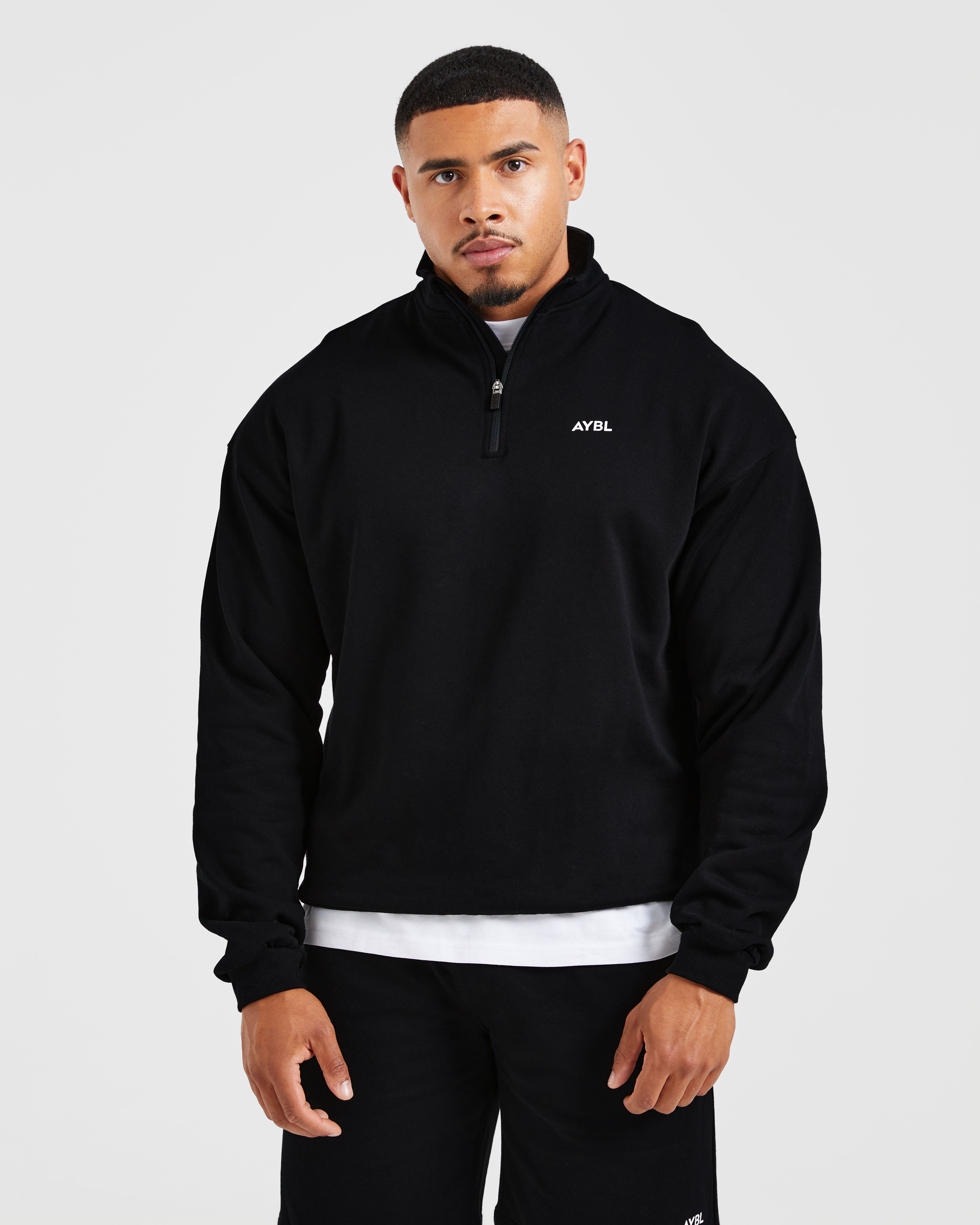 Rebound 1/4 Zip Pullover - Schwarz