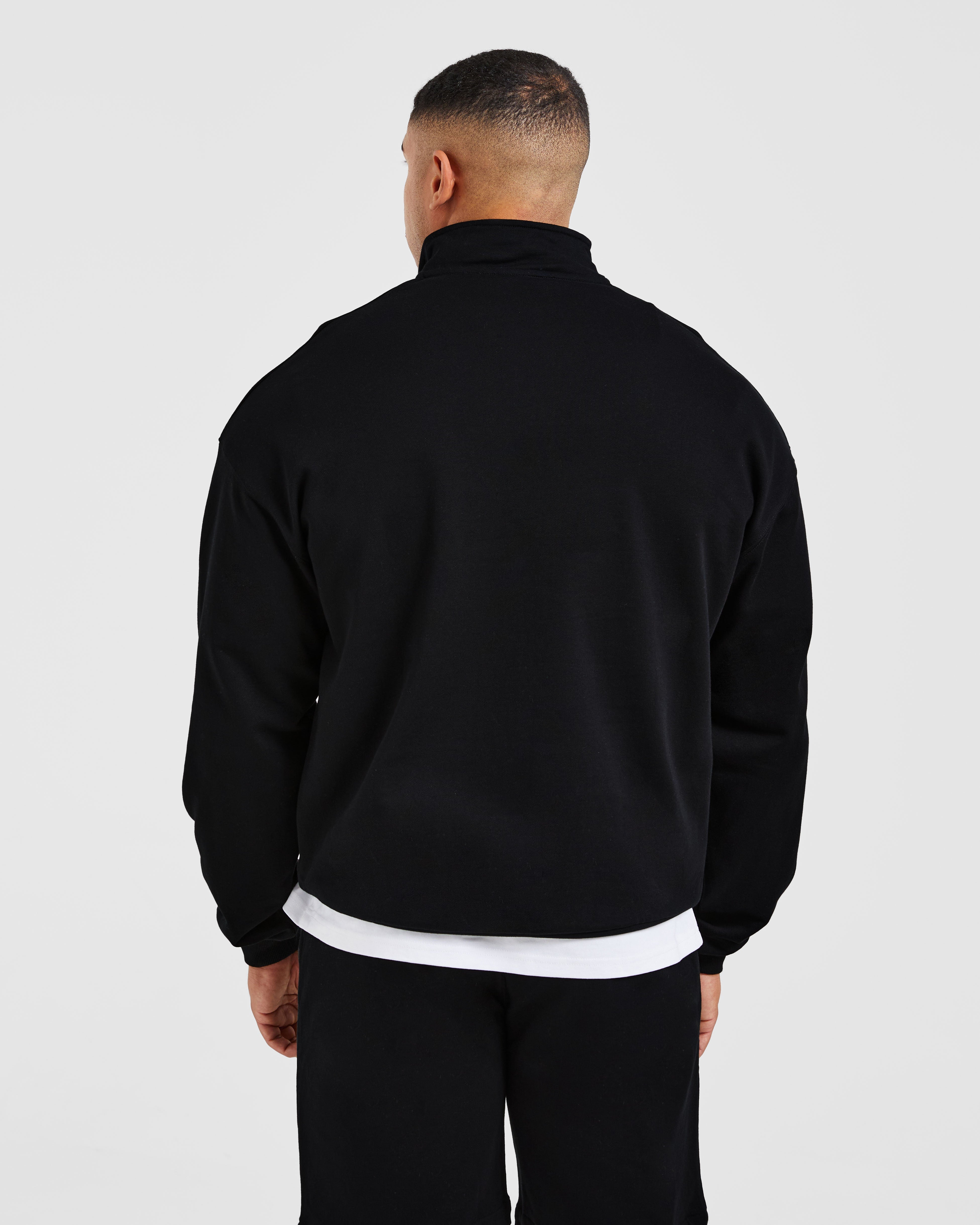 Rebound 1/4 Zip Pullover - Schwarz