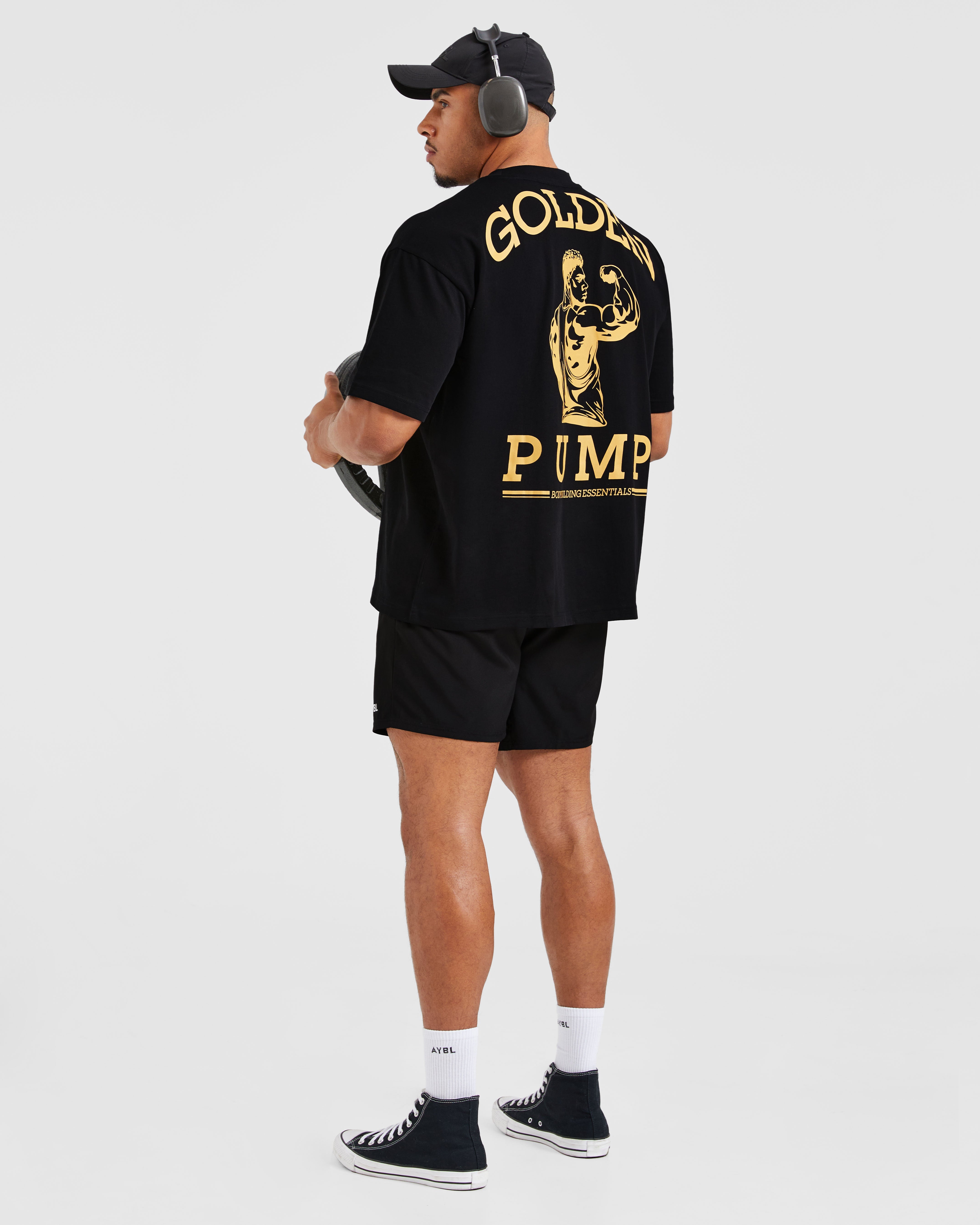 Wesley Vissers X Golden Pump Oversized T Shirt - Schwarz