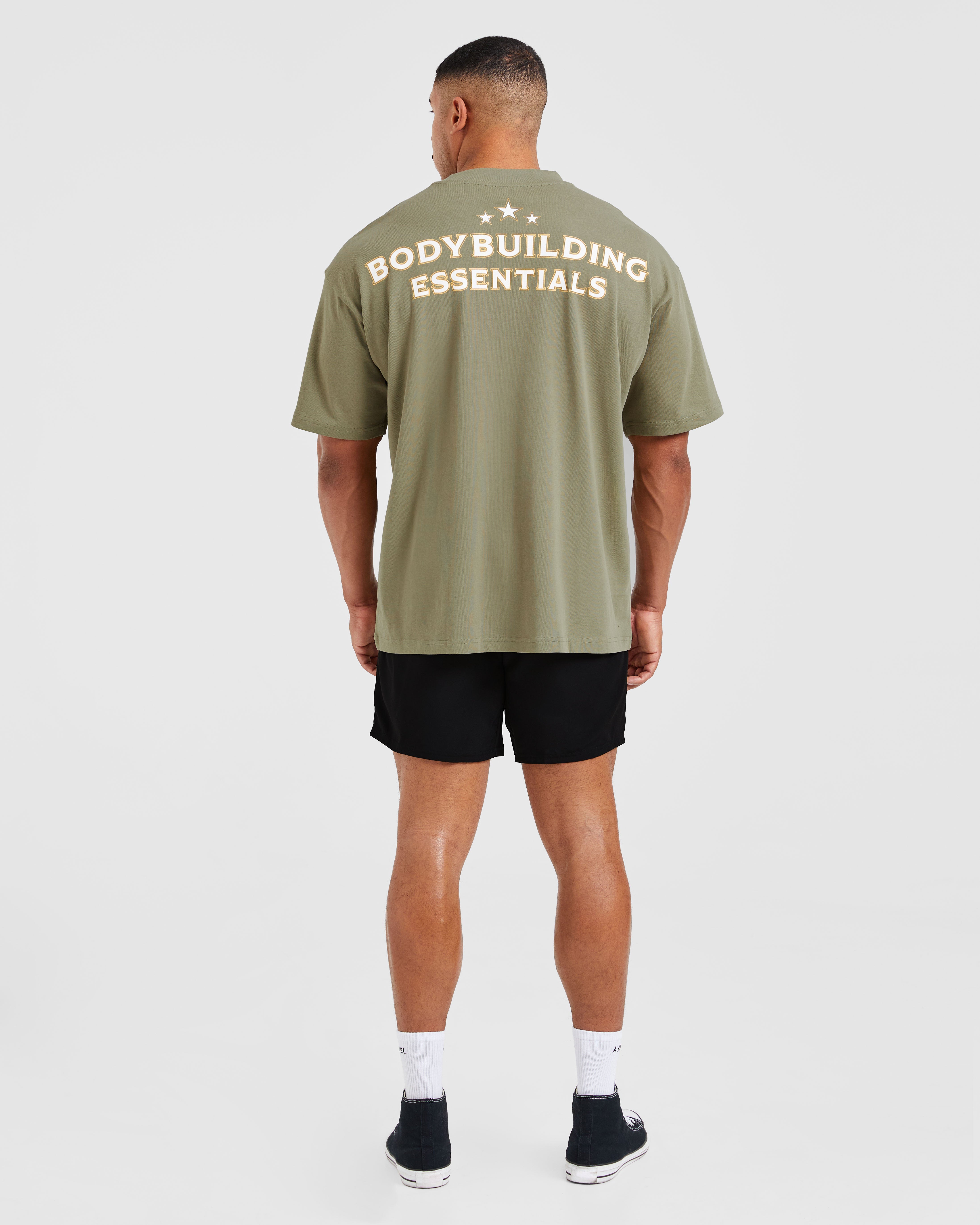Wesley Vissers X Body Building Essentials Oversized T Shirt - Desert Grün