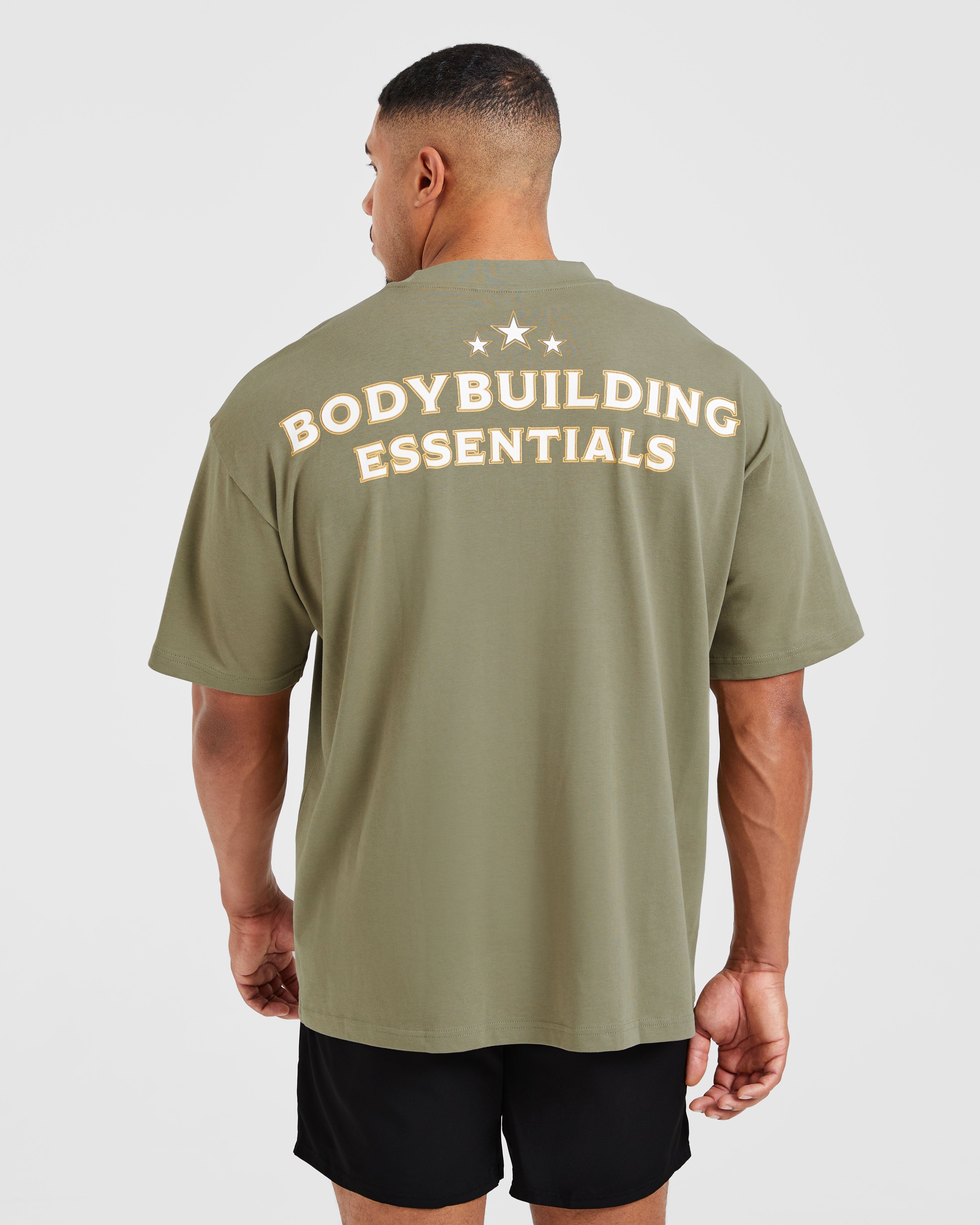 Wesley Vissers X Body Building Essentials Oversized T Shirt - Desert Grün