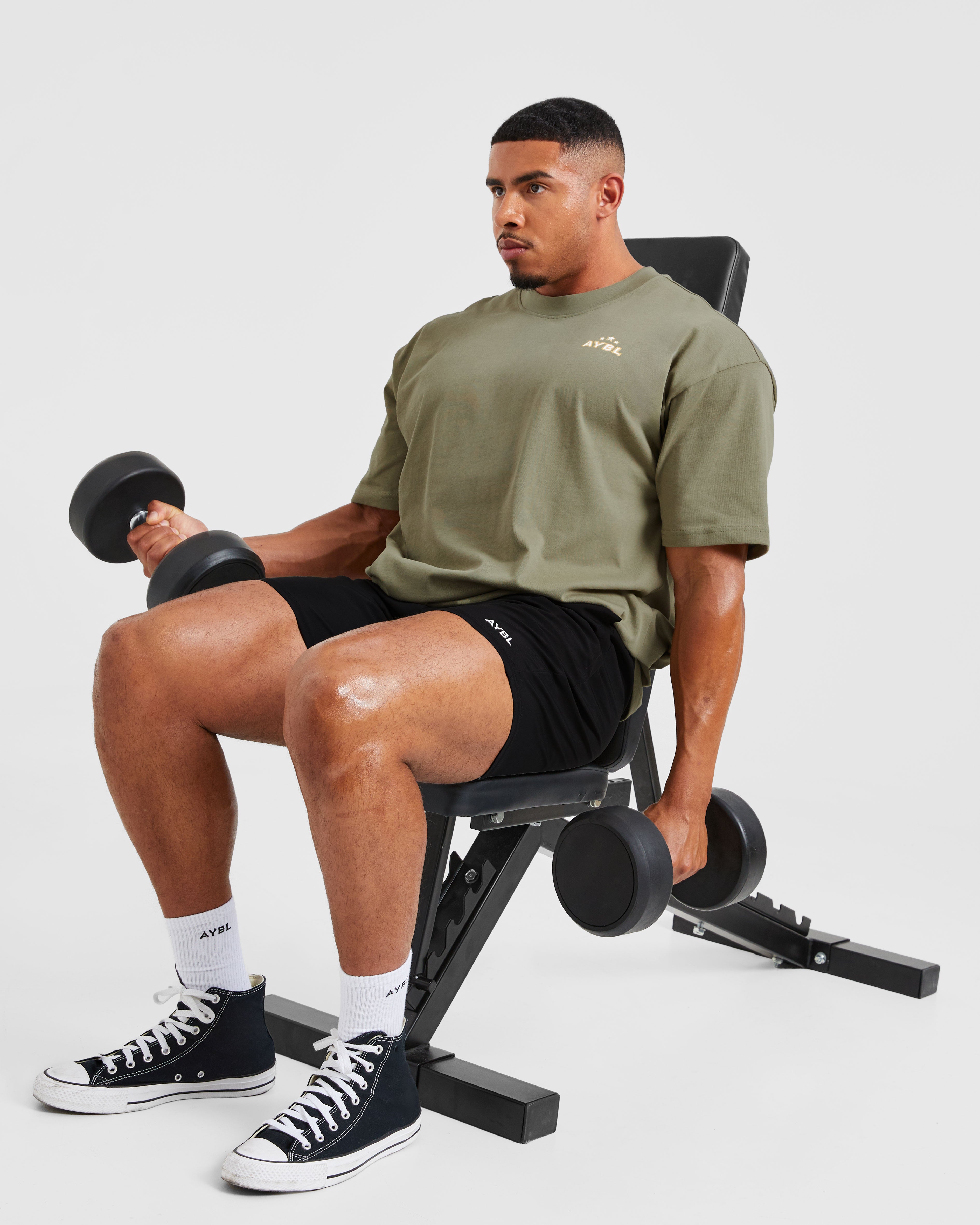 Wesley Vissers X Body Building Essentials Oversized T Shirt - Desert Grün