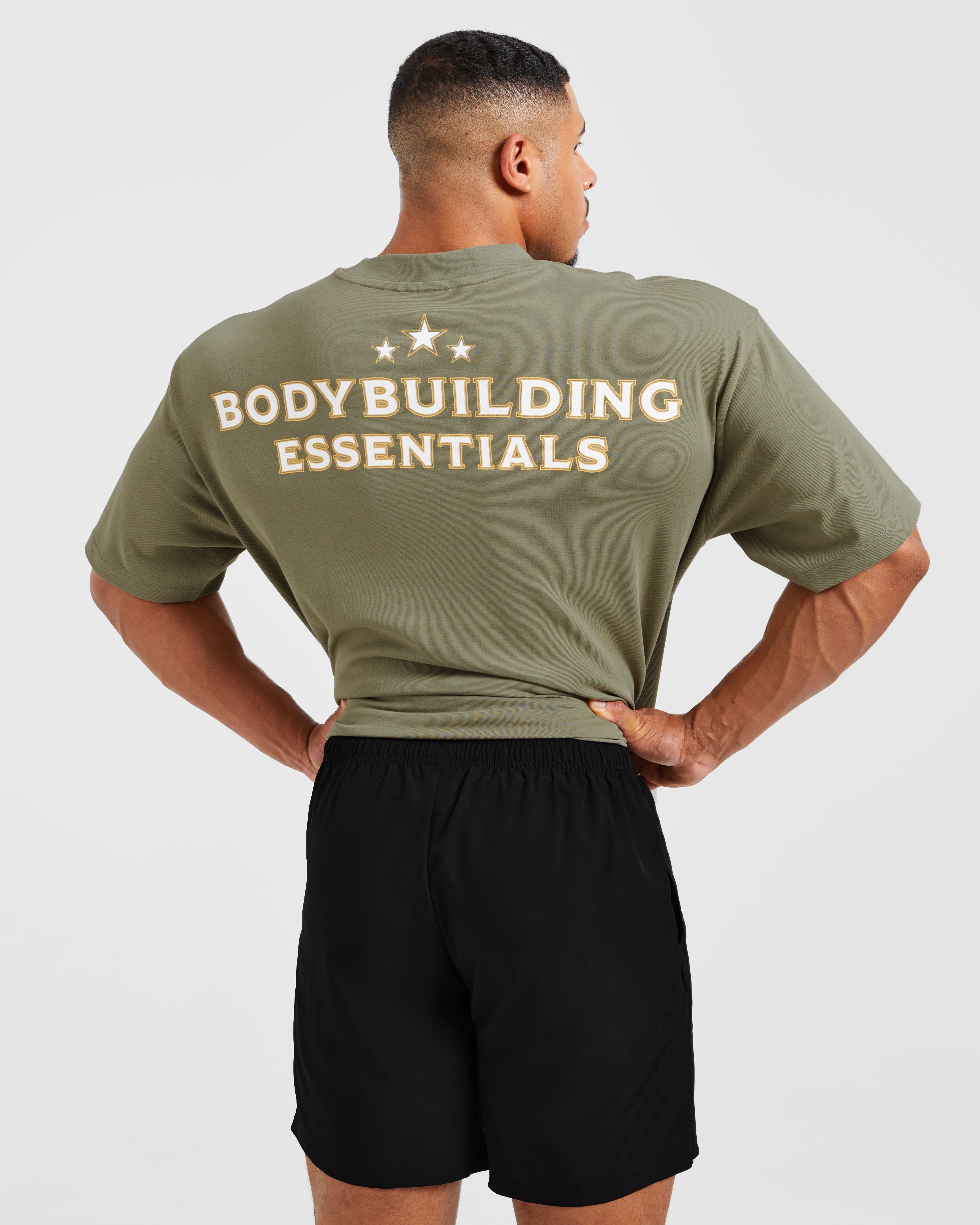 Wesley Vissers X Body Building Essentials Oversized T Shirt - Desert Grün