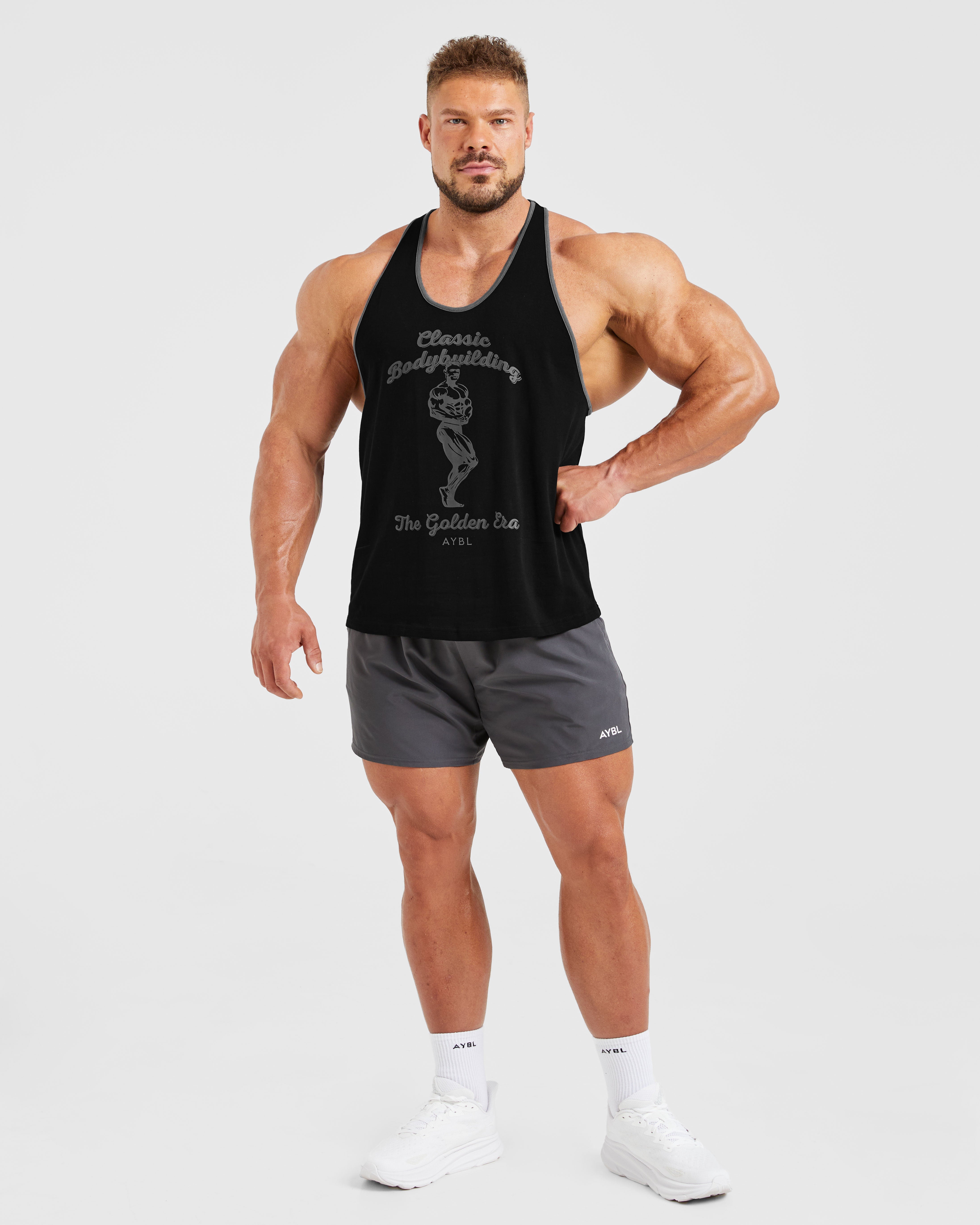 Wesley Vissers X Classic Bodybuilding Stringer - Schwarz/Charcoal