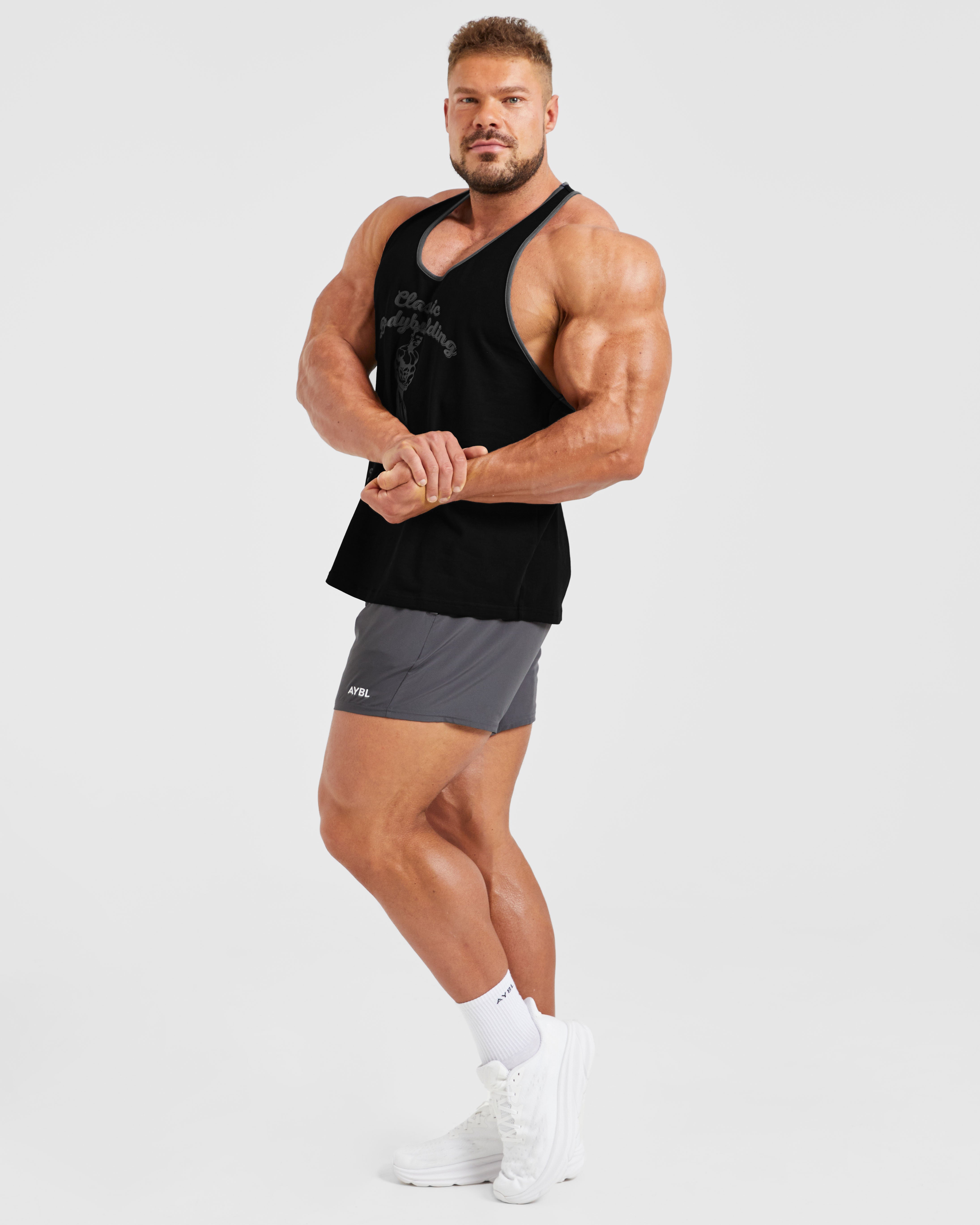 Wesley Vissers X Classic Bodybuilding Stringer - Schwarz/Charcoal