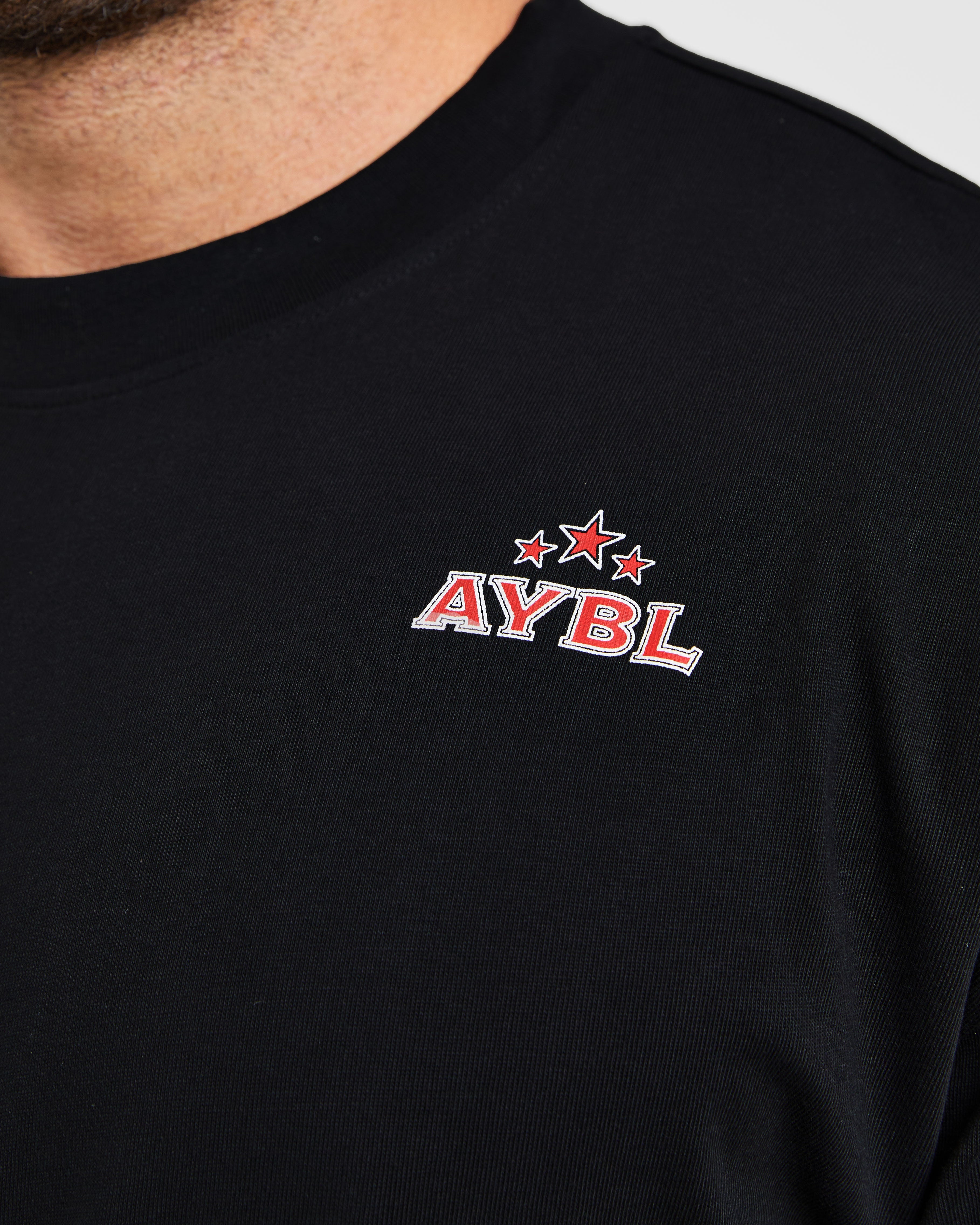 Wesley Vissers X Body Building Essentials Oversized T Shirt - Schwarz/Rot