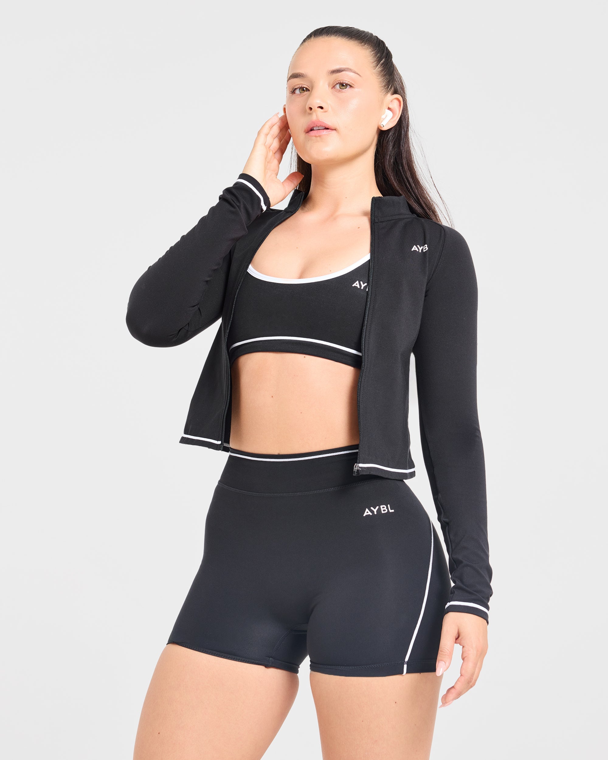 Form Zip Up Jacket - Schwarz