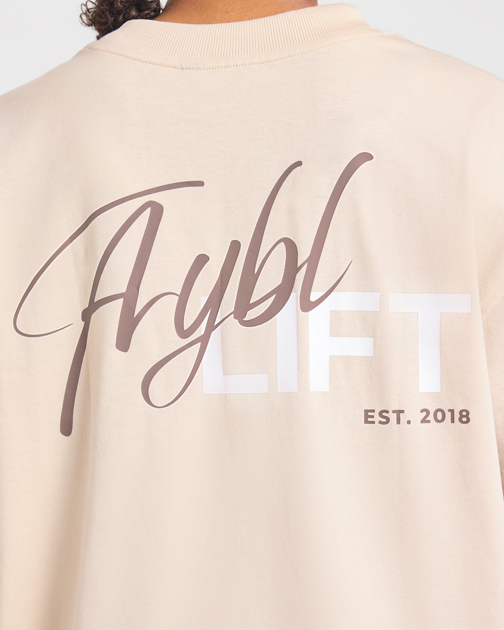 Lift Graphic 2.0 Oversized T Shirt - Beige