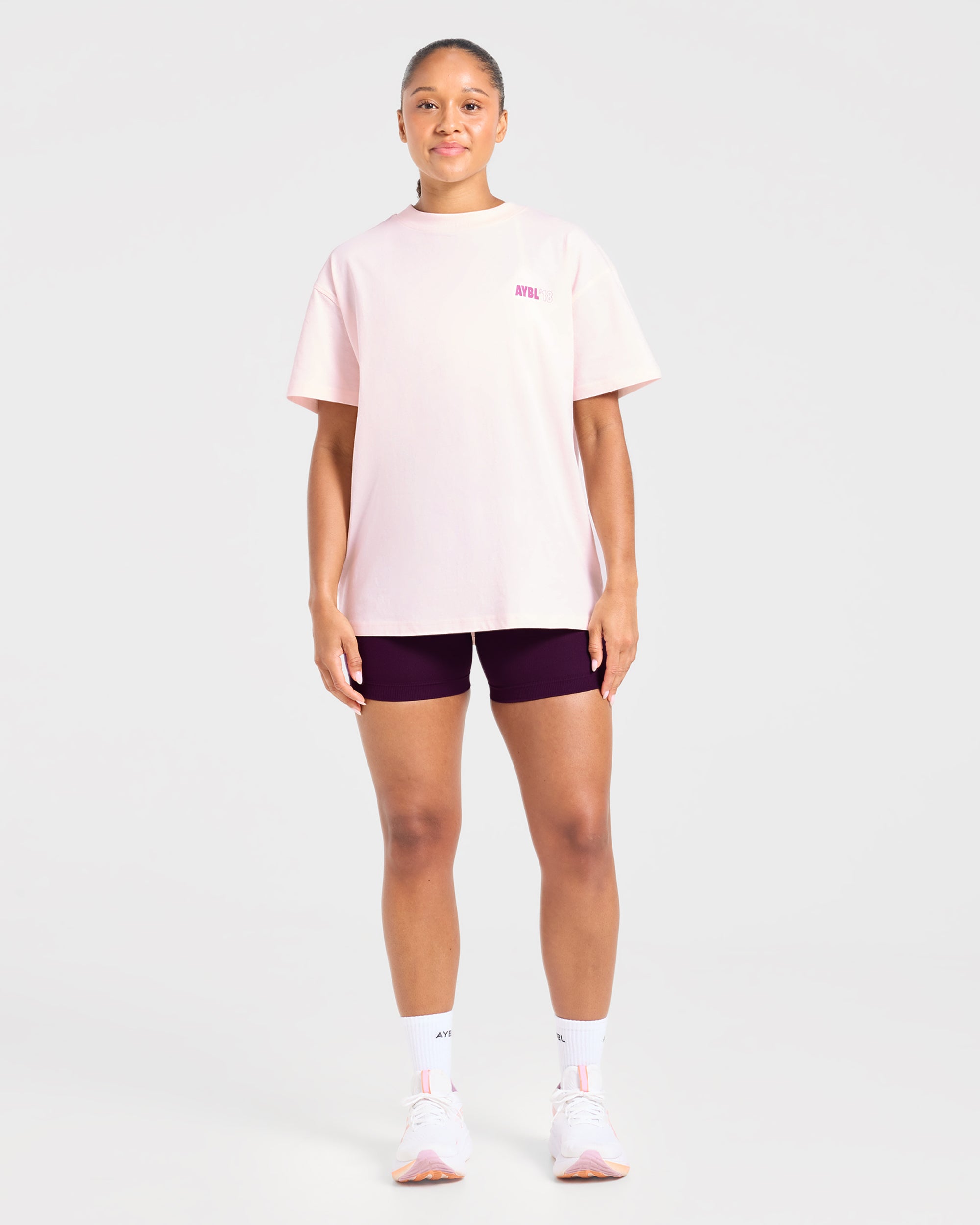 AYBL Run Oversized T Shirt - Baby Rosa