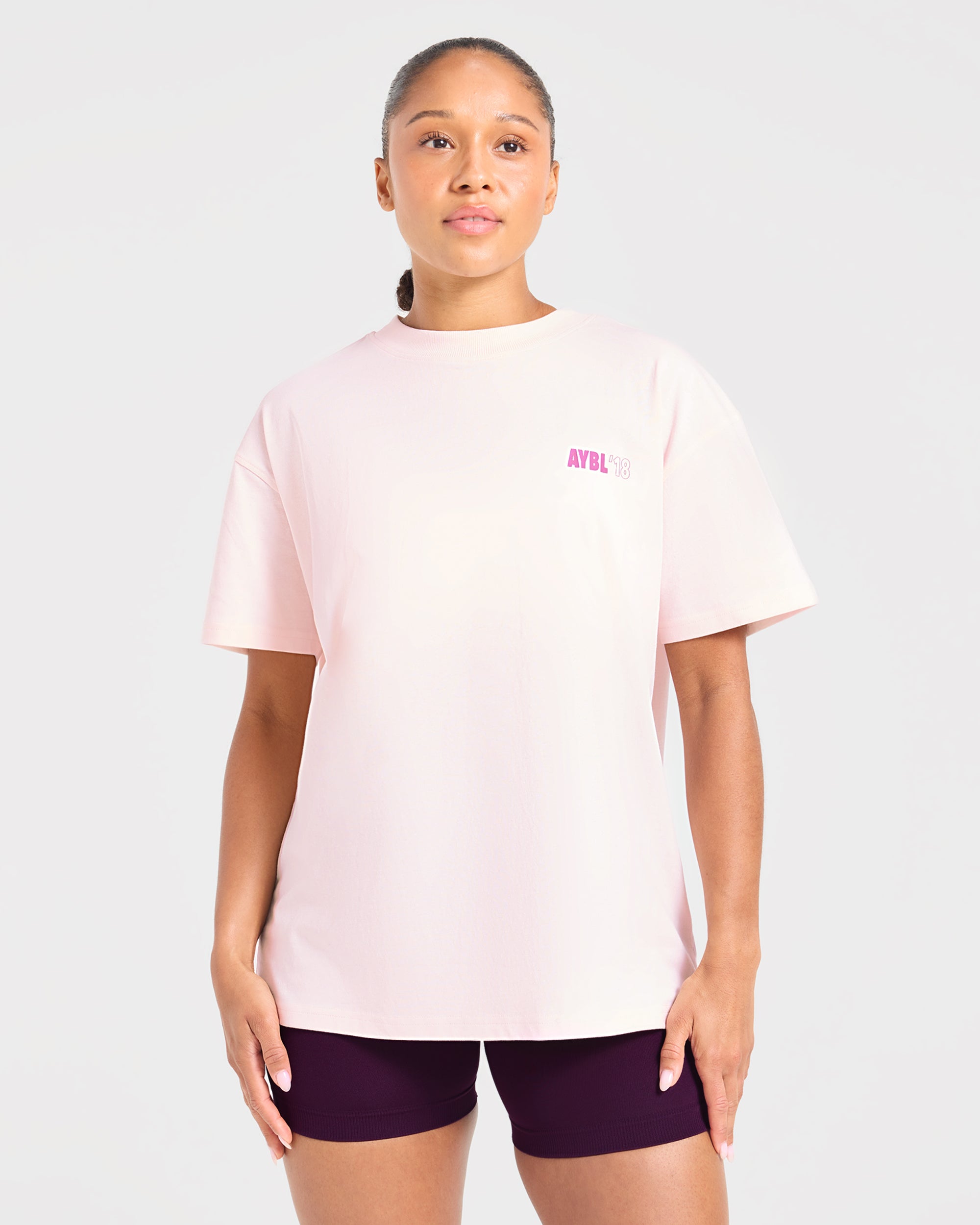 AYBL Run Oversized T Shirt - Baby Rosa