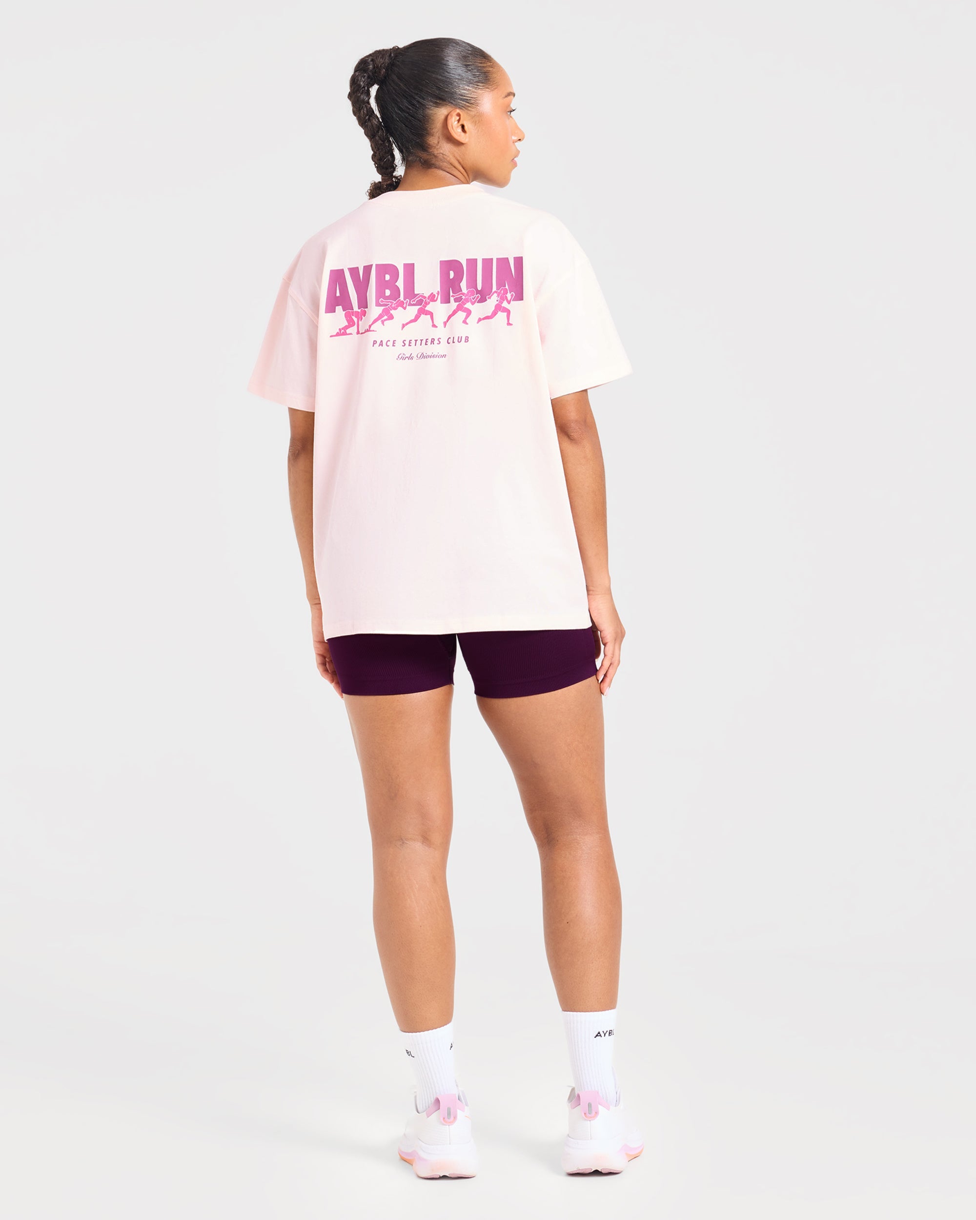 AYBL Run Oversized T Shirt - Baby Rosa