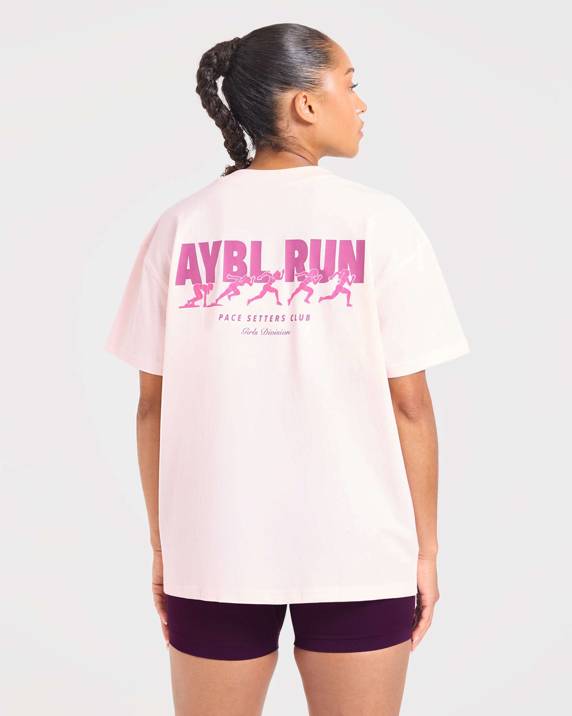 AYBL Run Oversized T Shirt - Baby Rosa