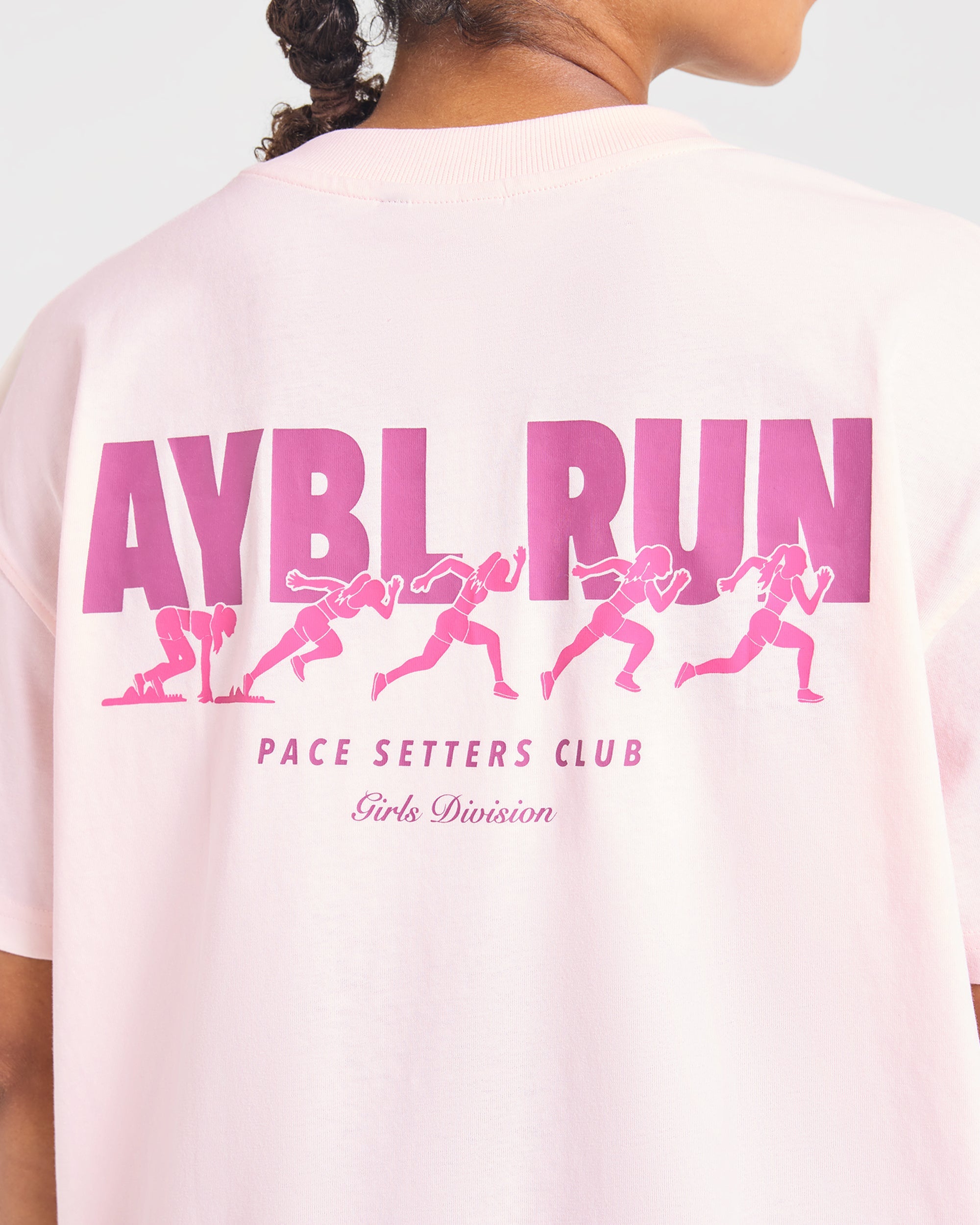 AYBL Run Oversized T Shirt - Baby Rosa