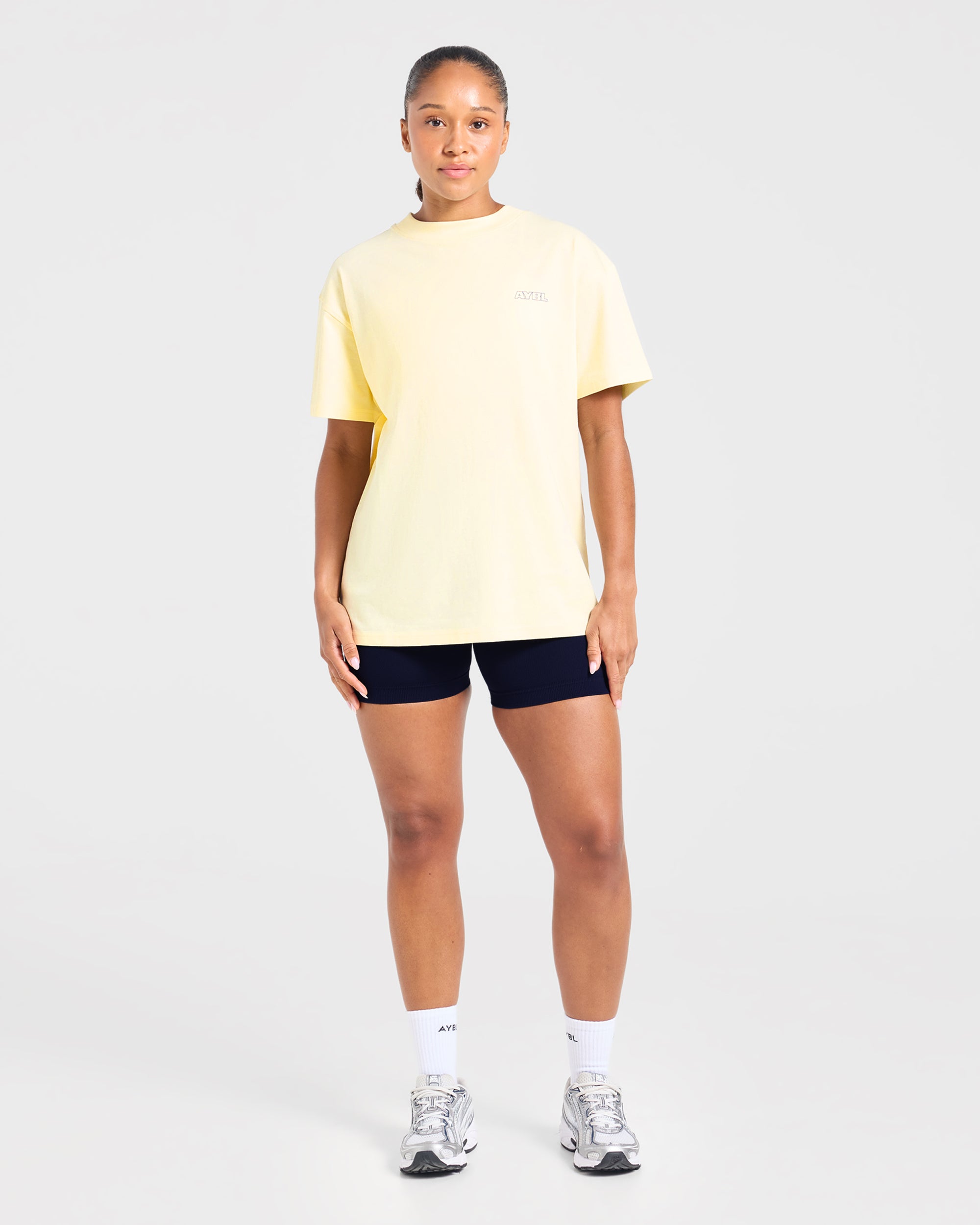 Heavy Lift Club Oversized T Shirt - Butter Gelb