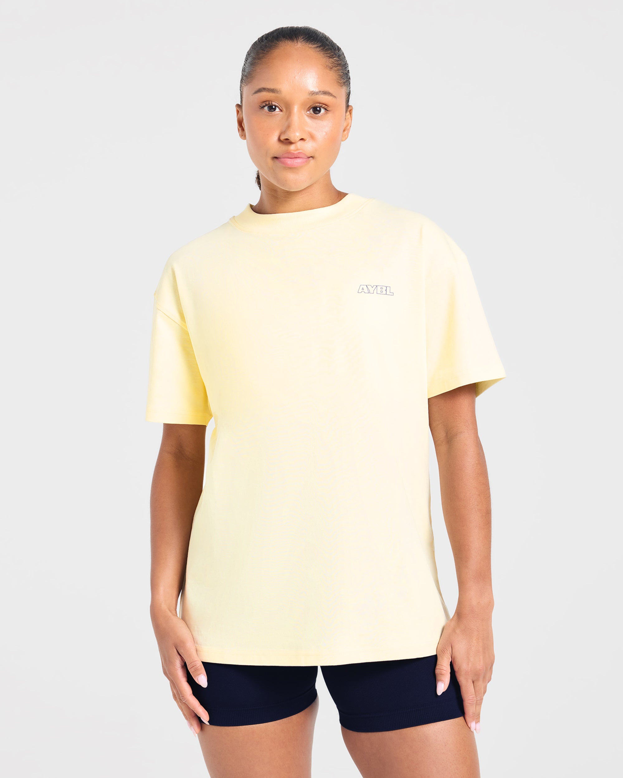 Heavy Lift Club Oversized T Shirt - Butter Gelb
