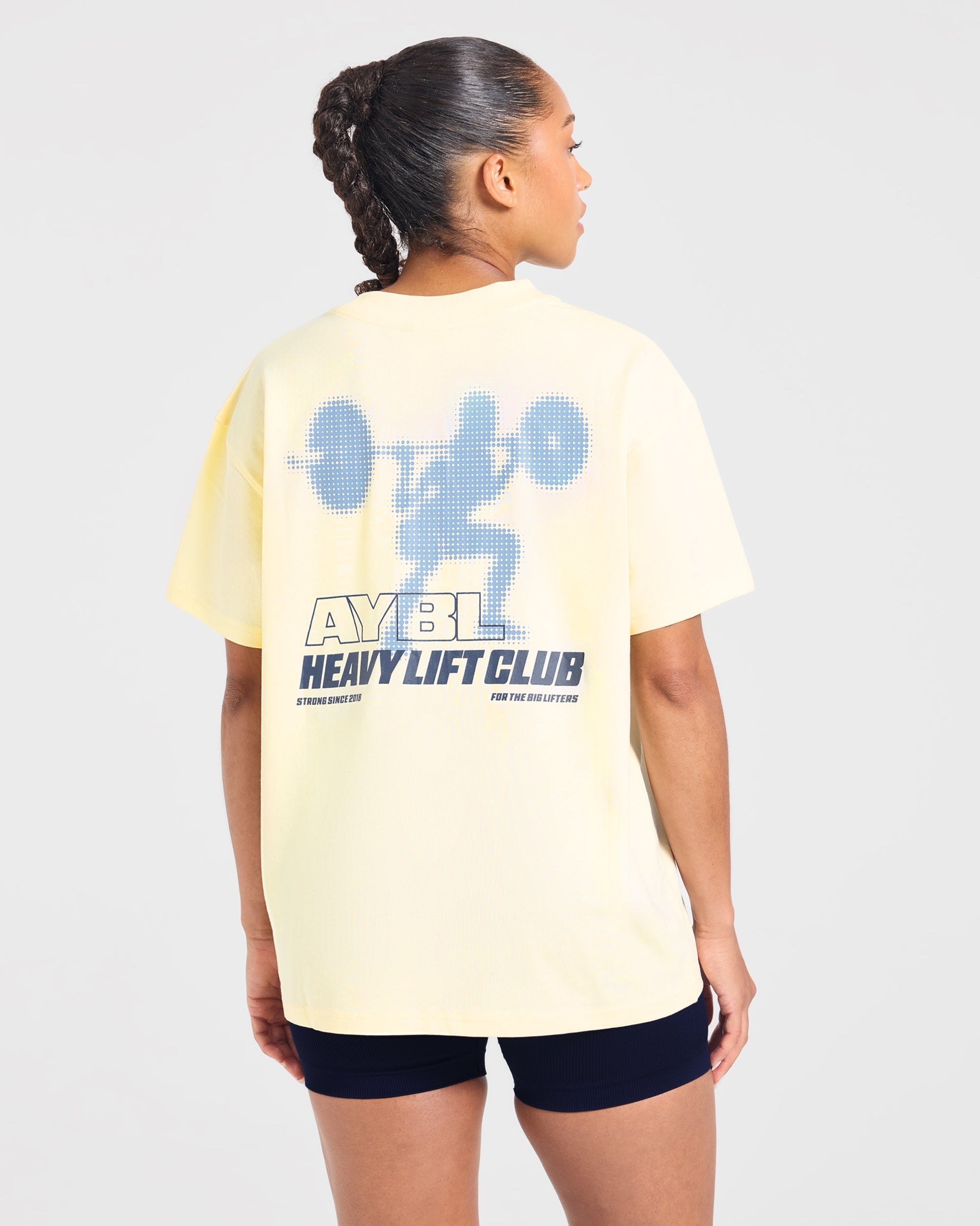 Heavy Lift Club Oversized T Shirt - Butter Gelb