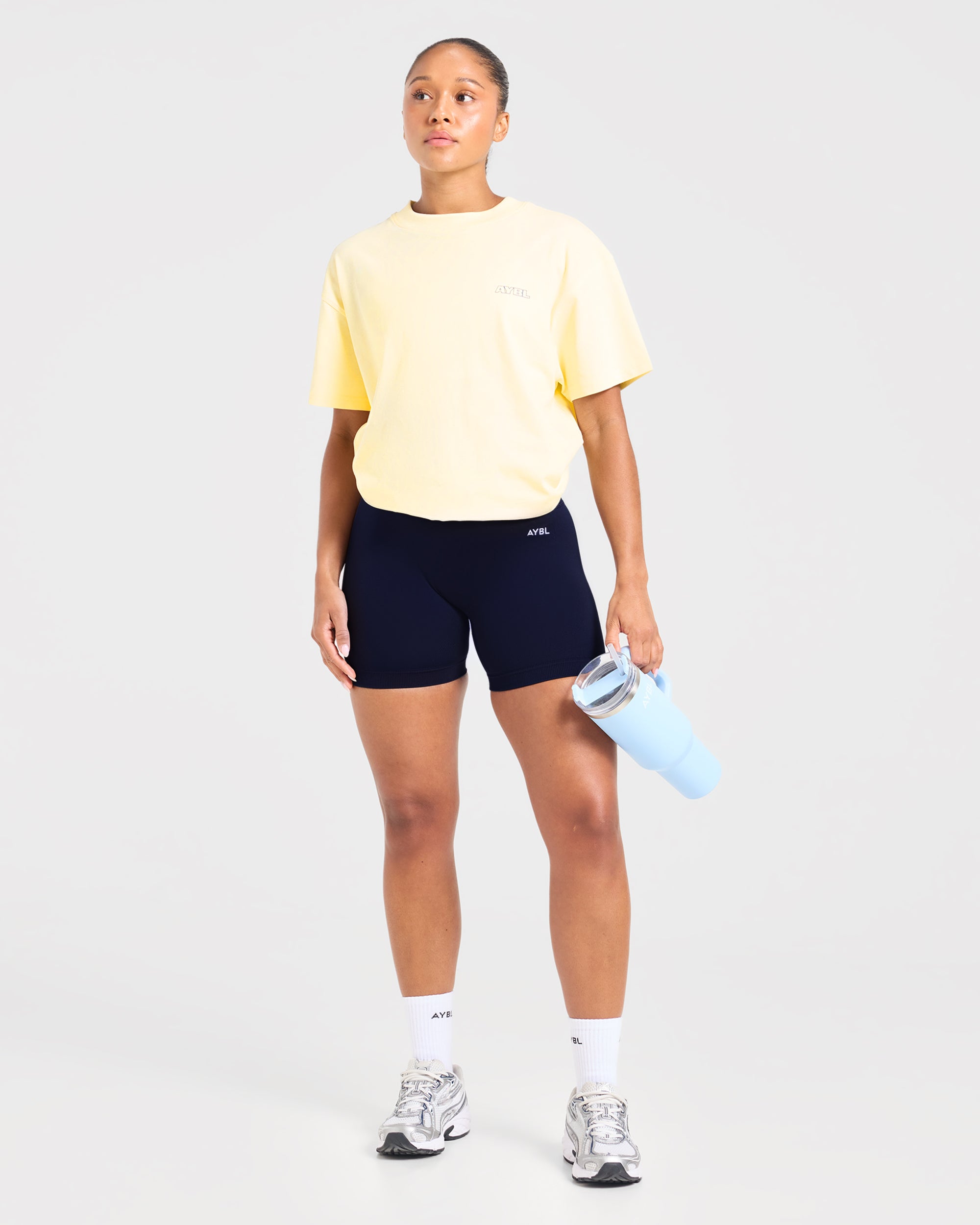Heavy Lift Club Oversized T Shirt - Butter Gelb