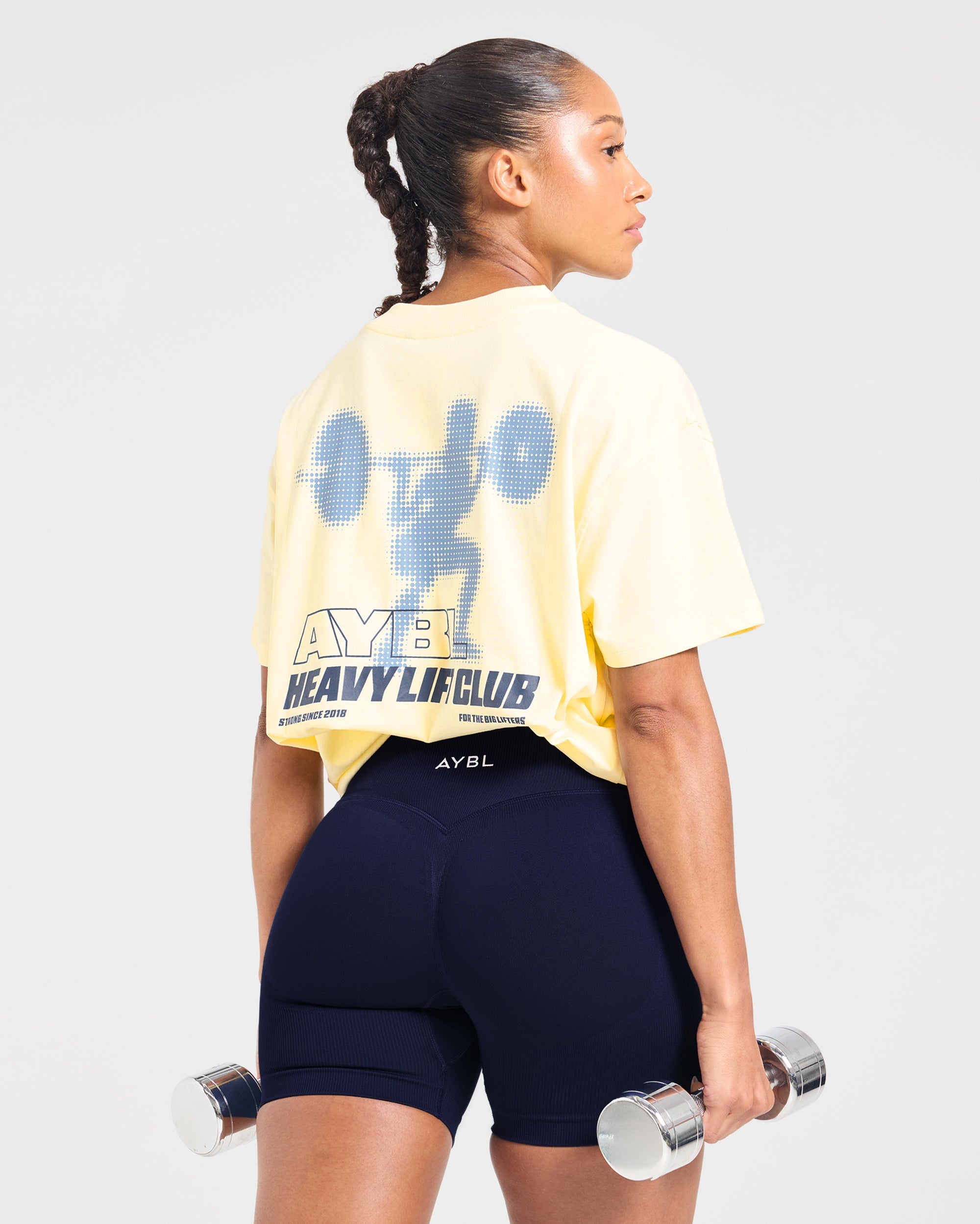 Heavy Lift Club Oversized T Shirt - Butter Gelb
