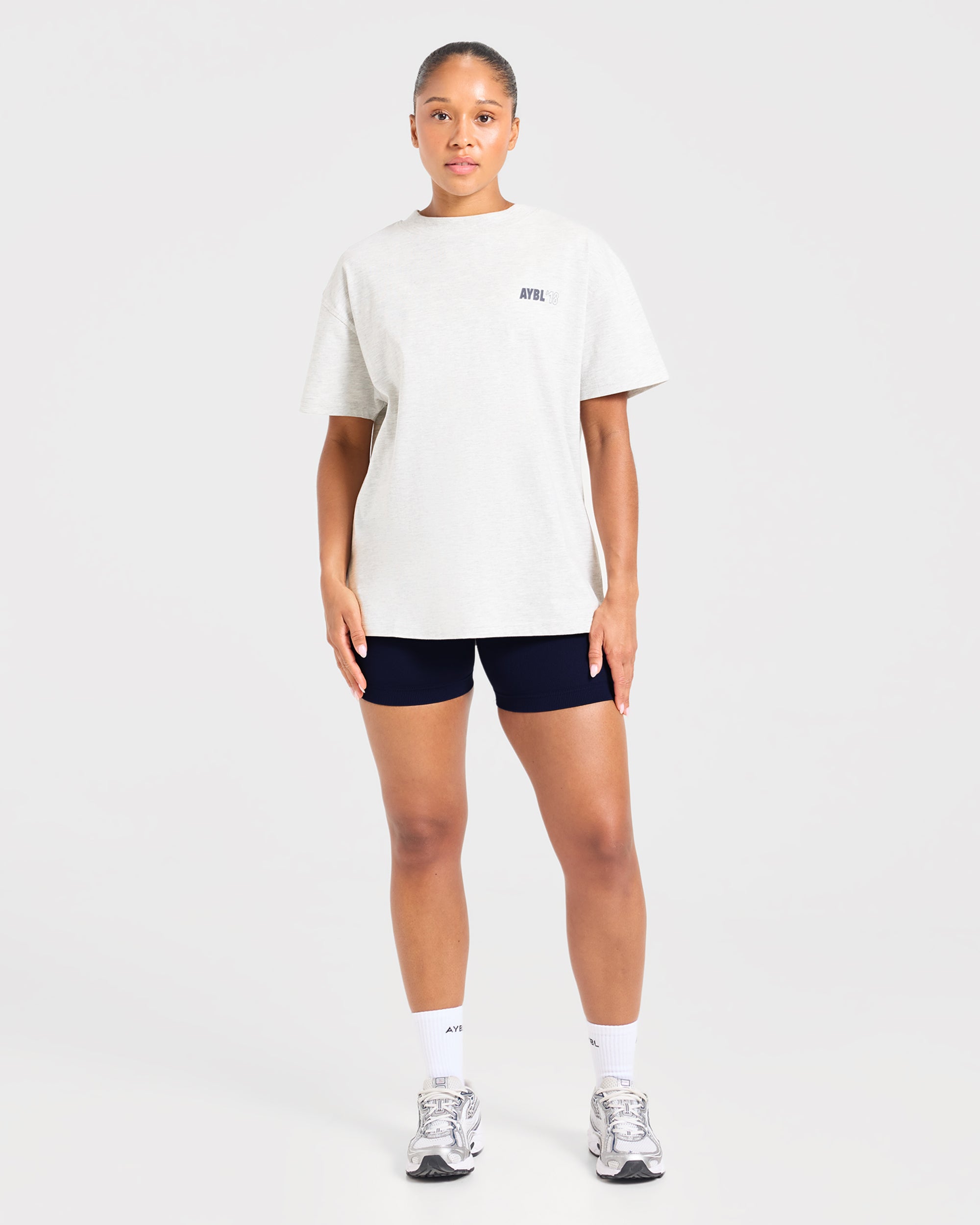 AYBL Run Oversized T Shirt - Heather Grau