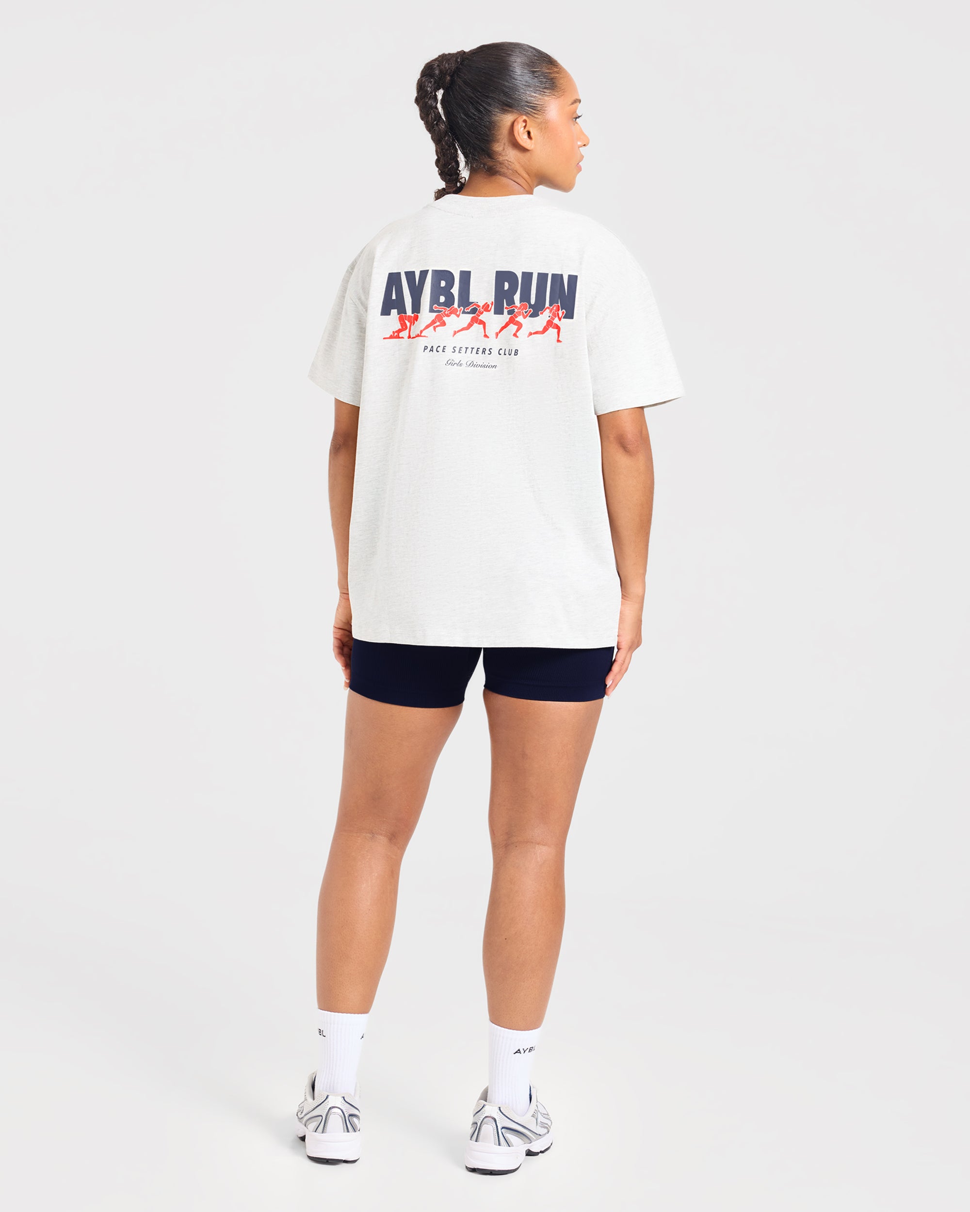 AYBL Run Oversized T Shirt - Heather Grau