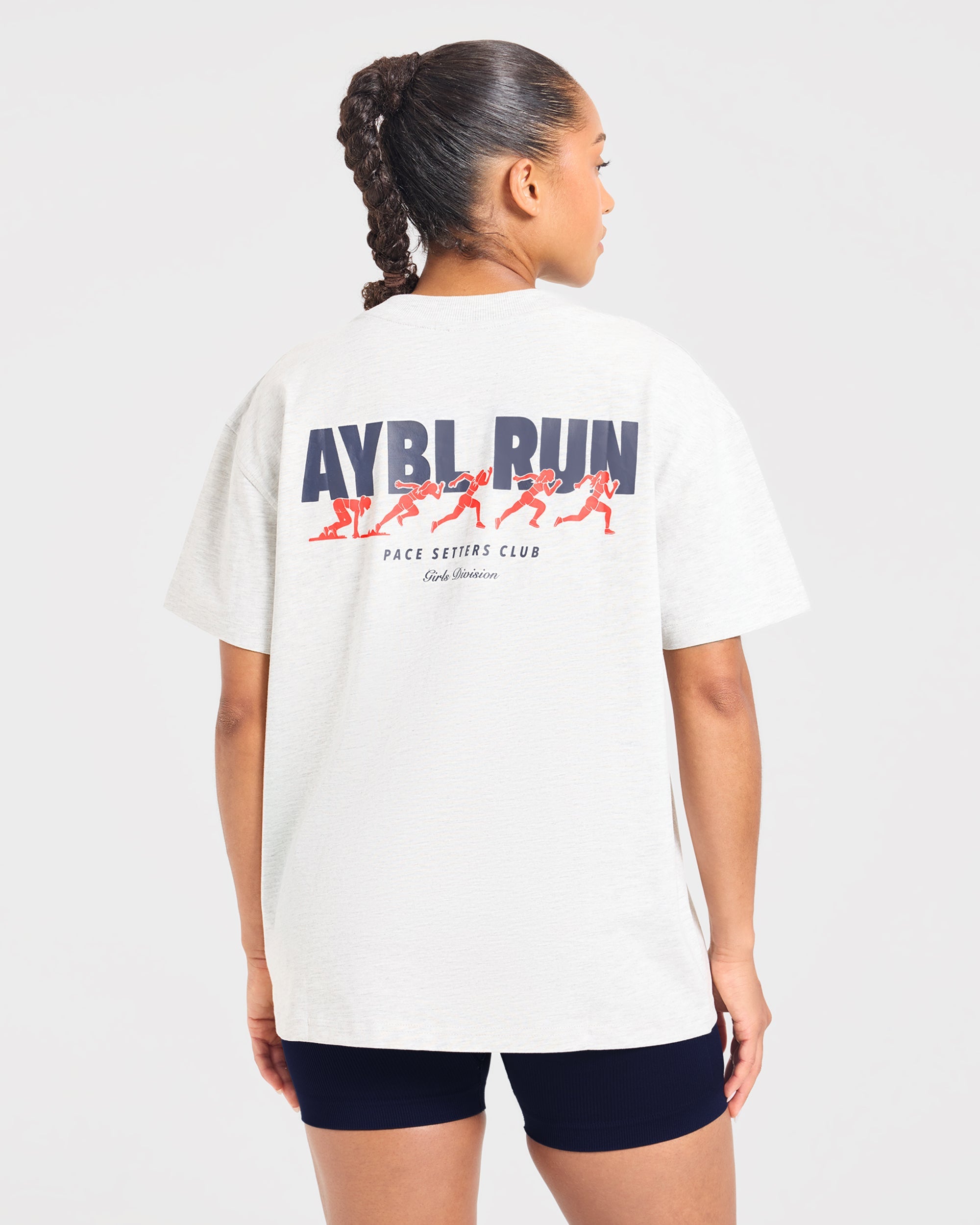 AYBL Run Oversized T Shirt - Heather Grau