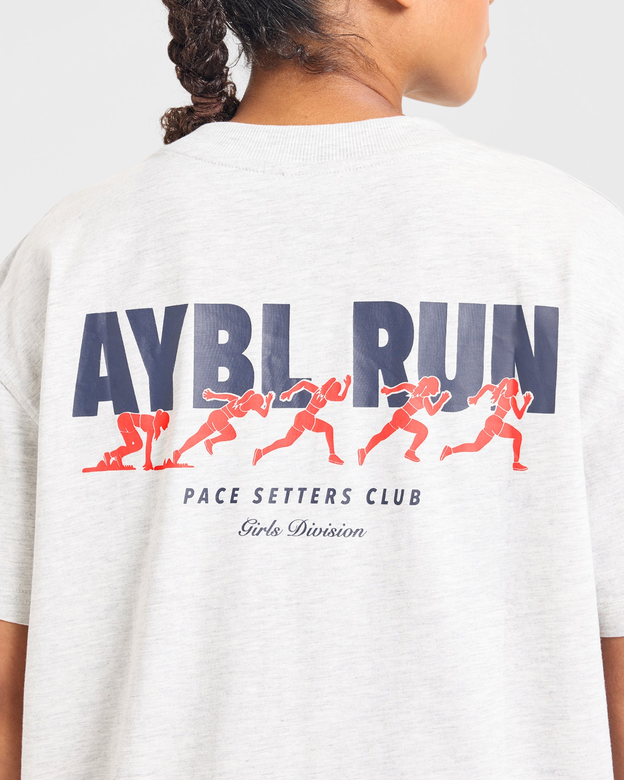 AYBL Run Oversized T Shirt - Heather Grau